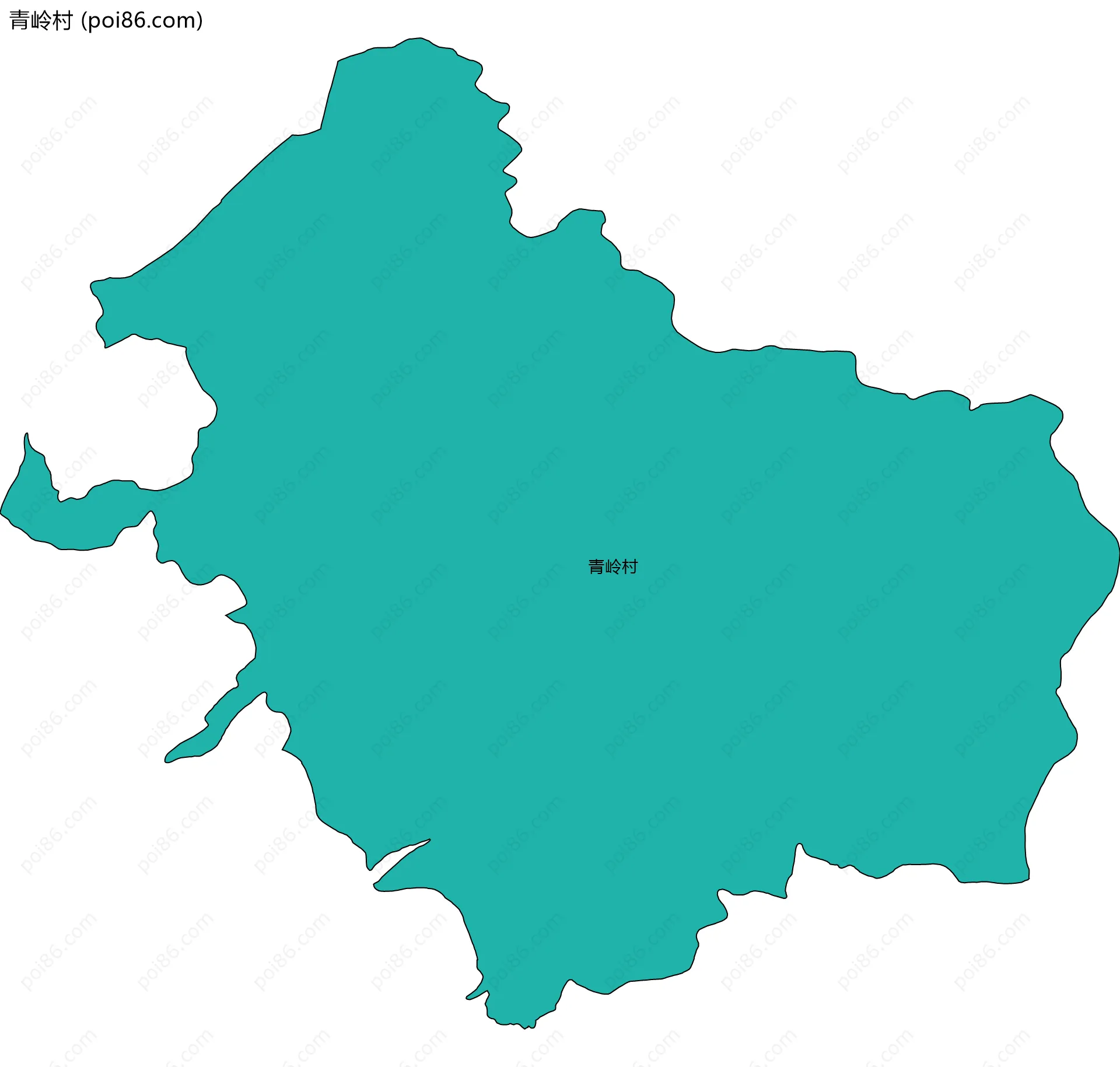 青岭村边界地图