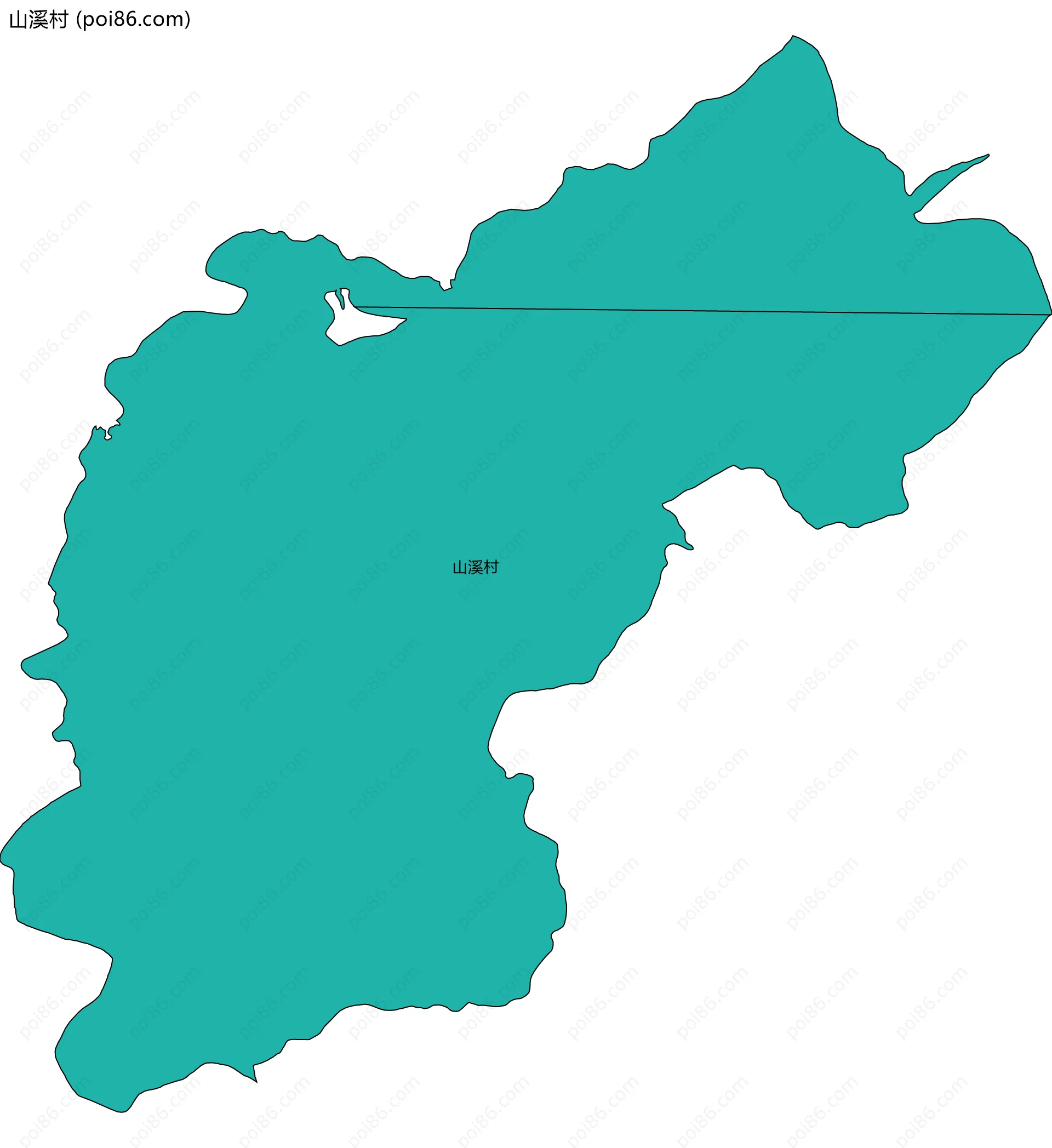 山溪村边界地图