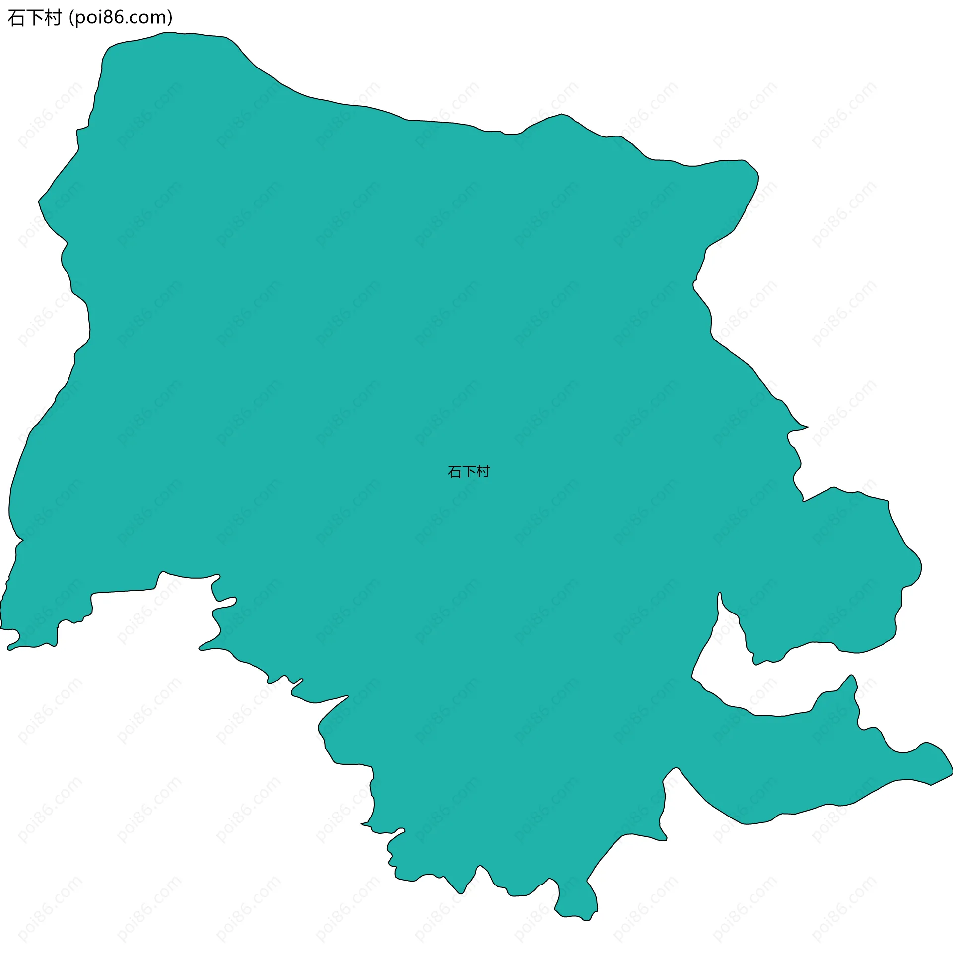 石下村边界地图