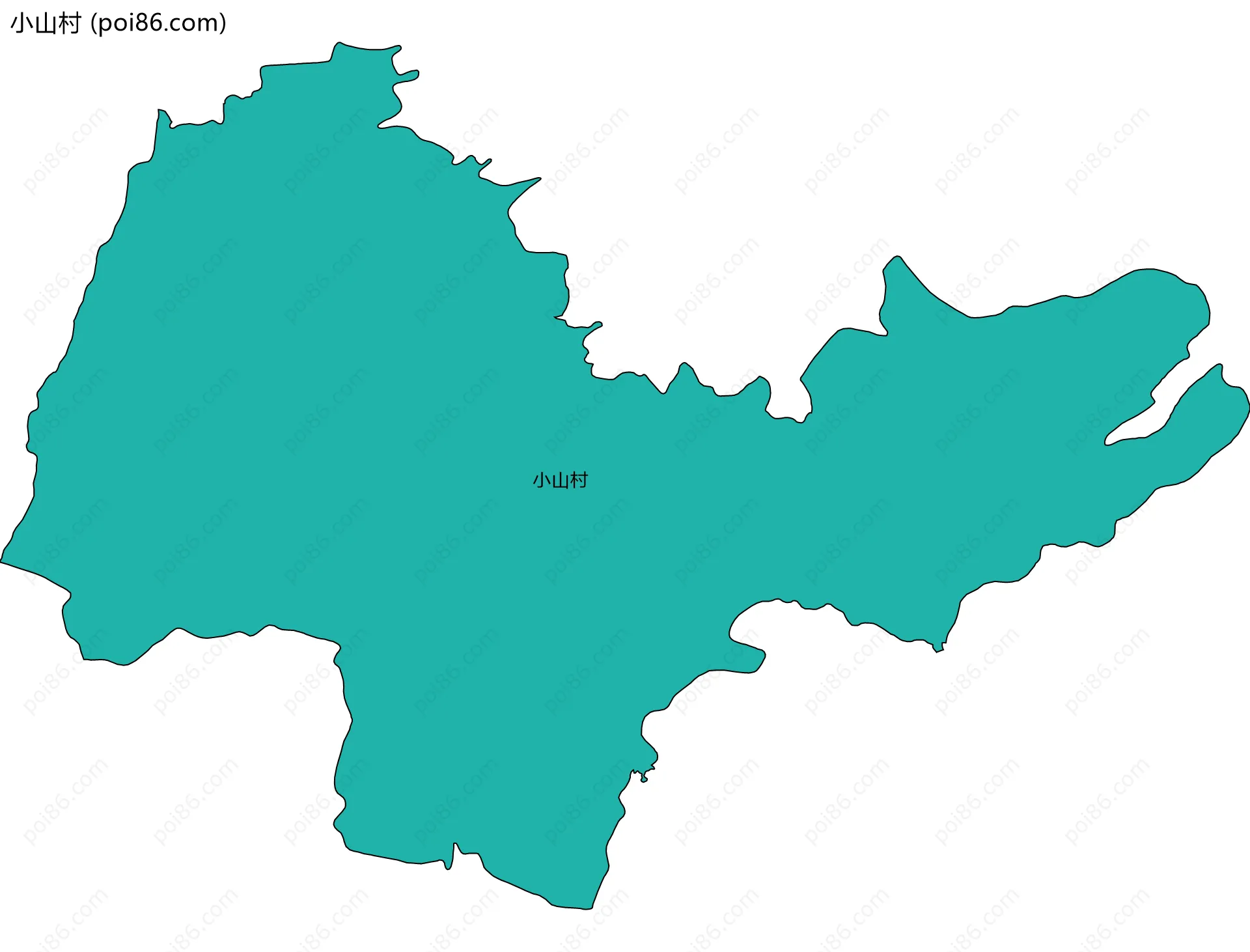 小山村边界地图