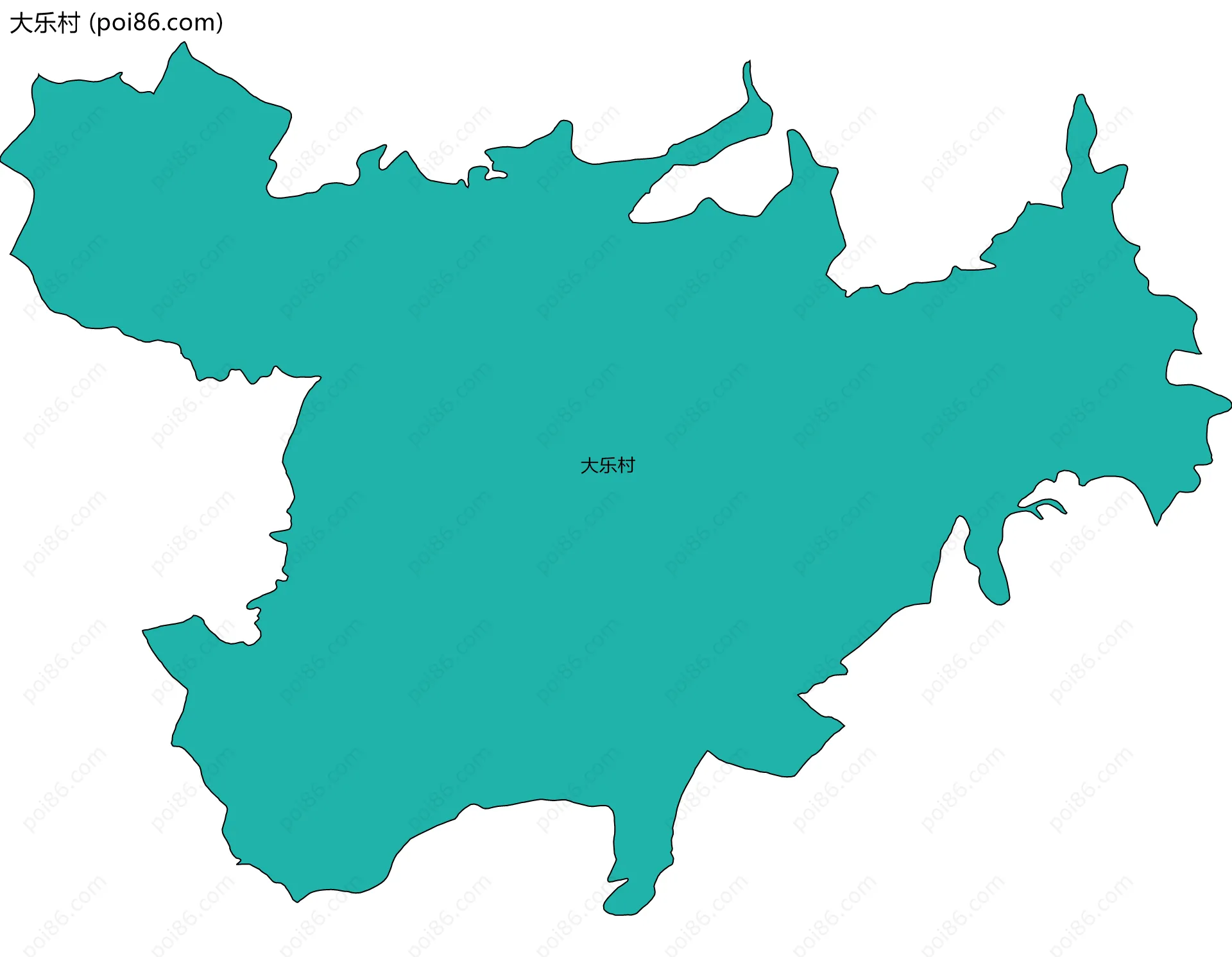 大乐村边界地图