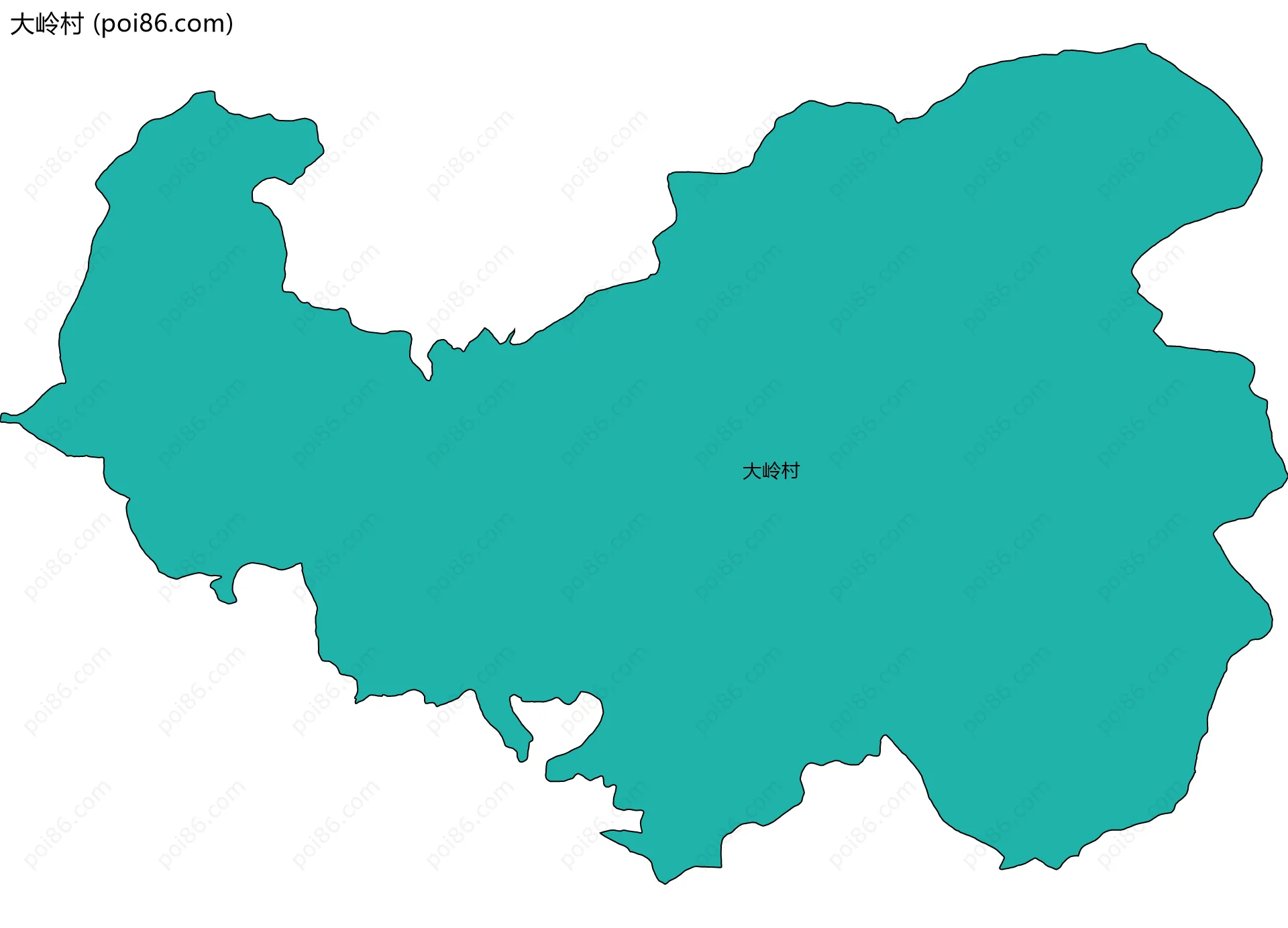 大岭村边界地图
