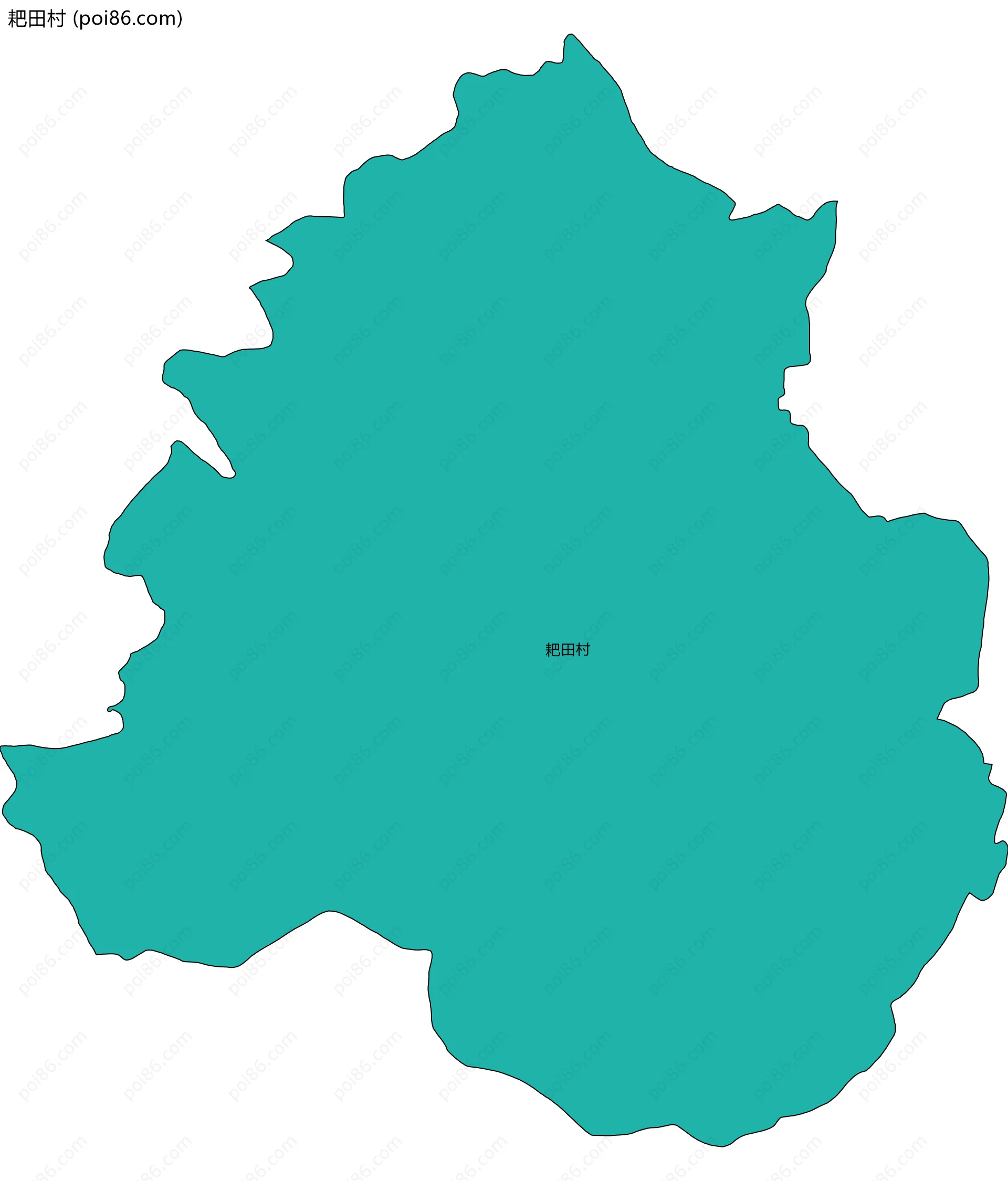 耙田村边界地图