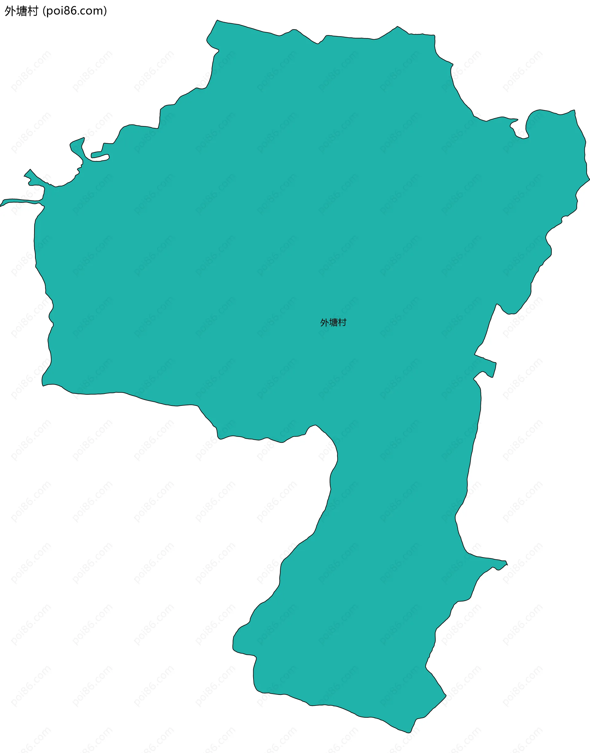 外塘村边界地图