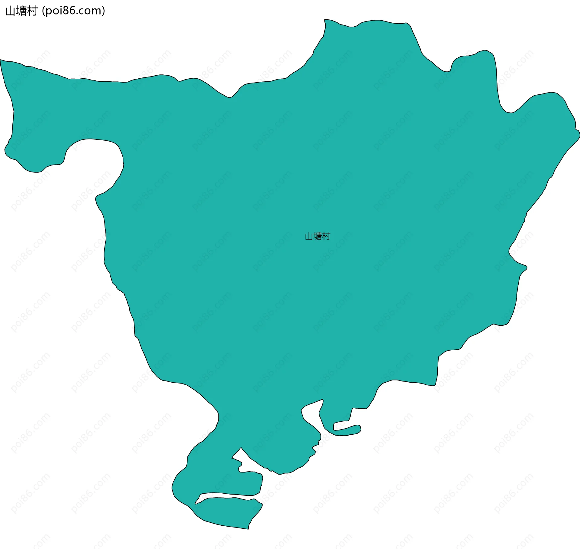 山塘村边界地图