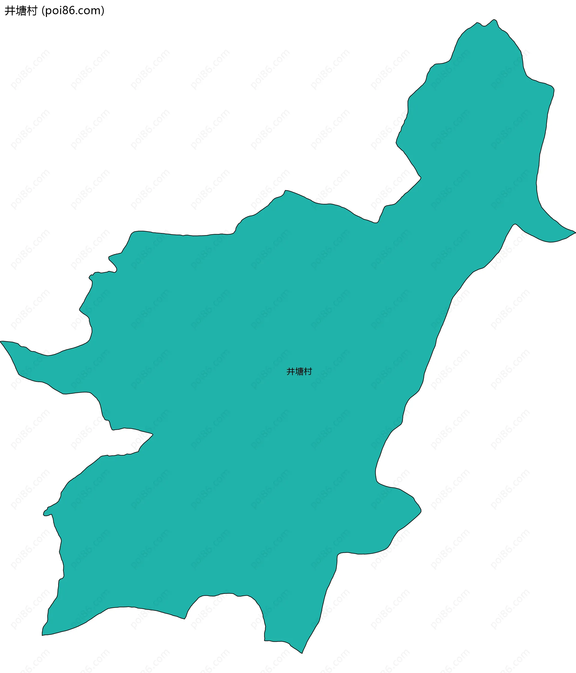 井塘村边界地图