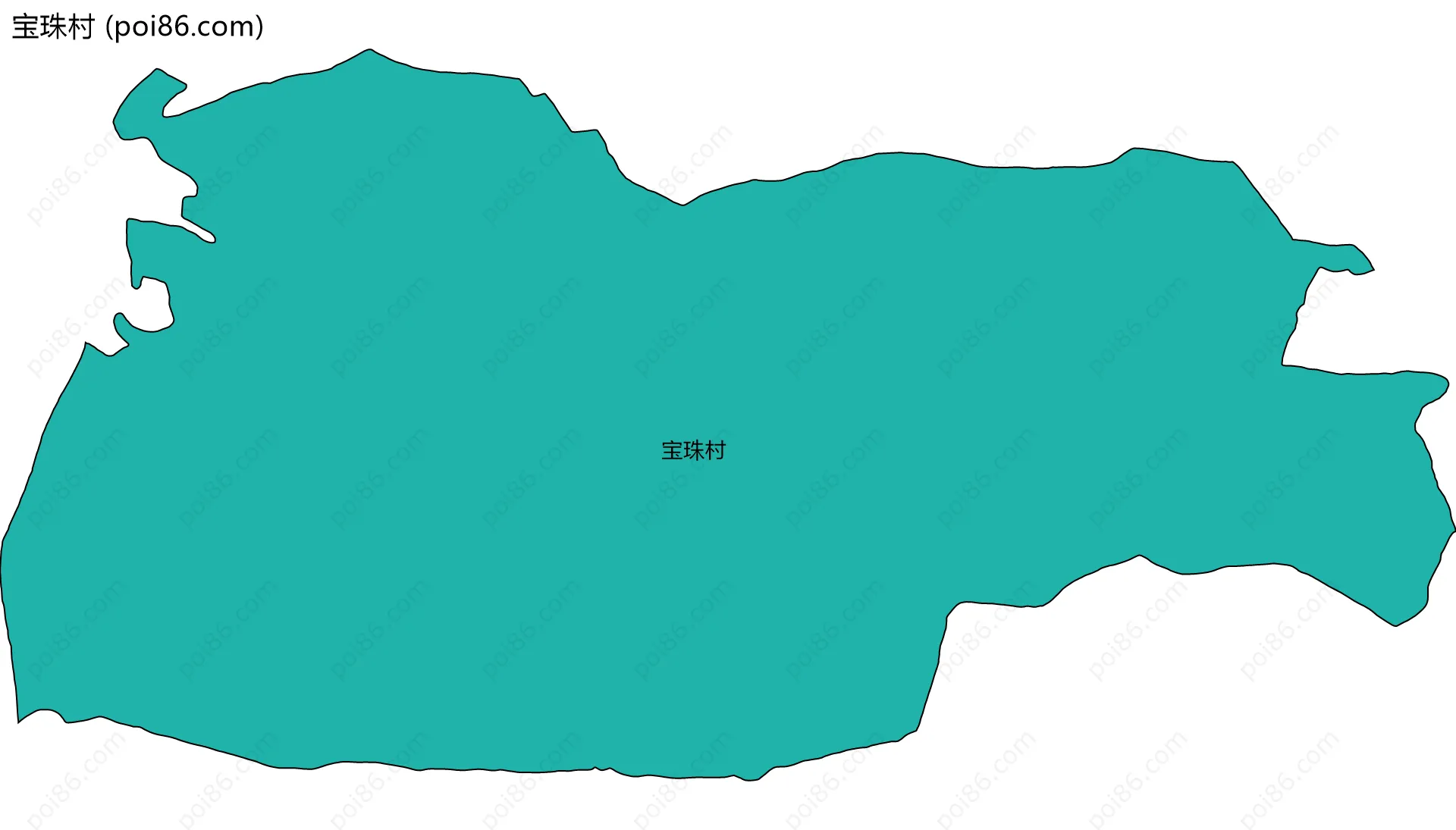 宝珠村边界地图