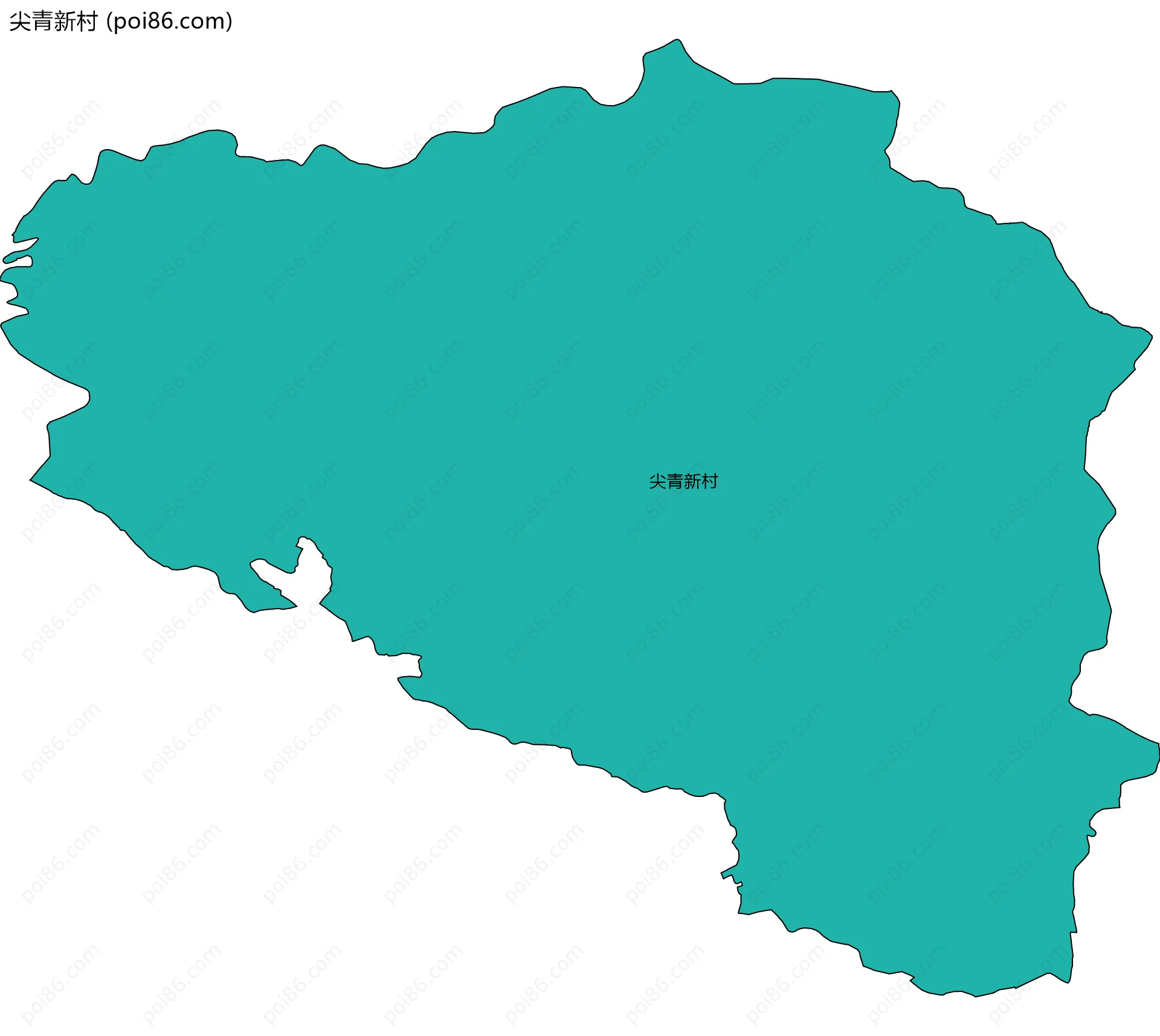 尖青新村边界地图