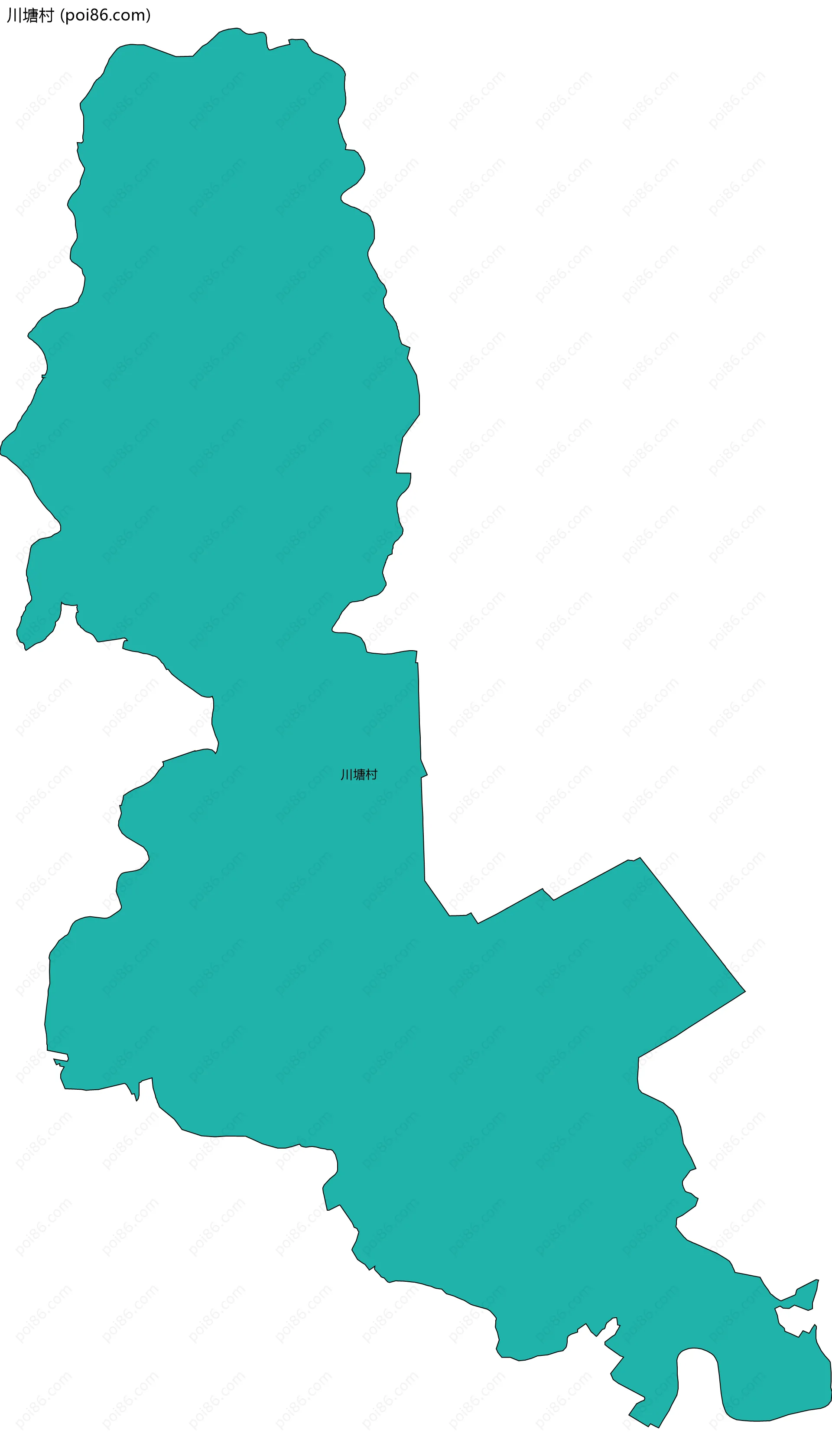 川塘村边界地图