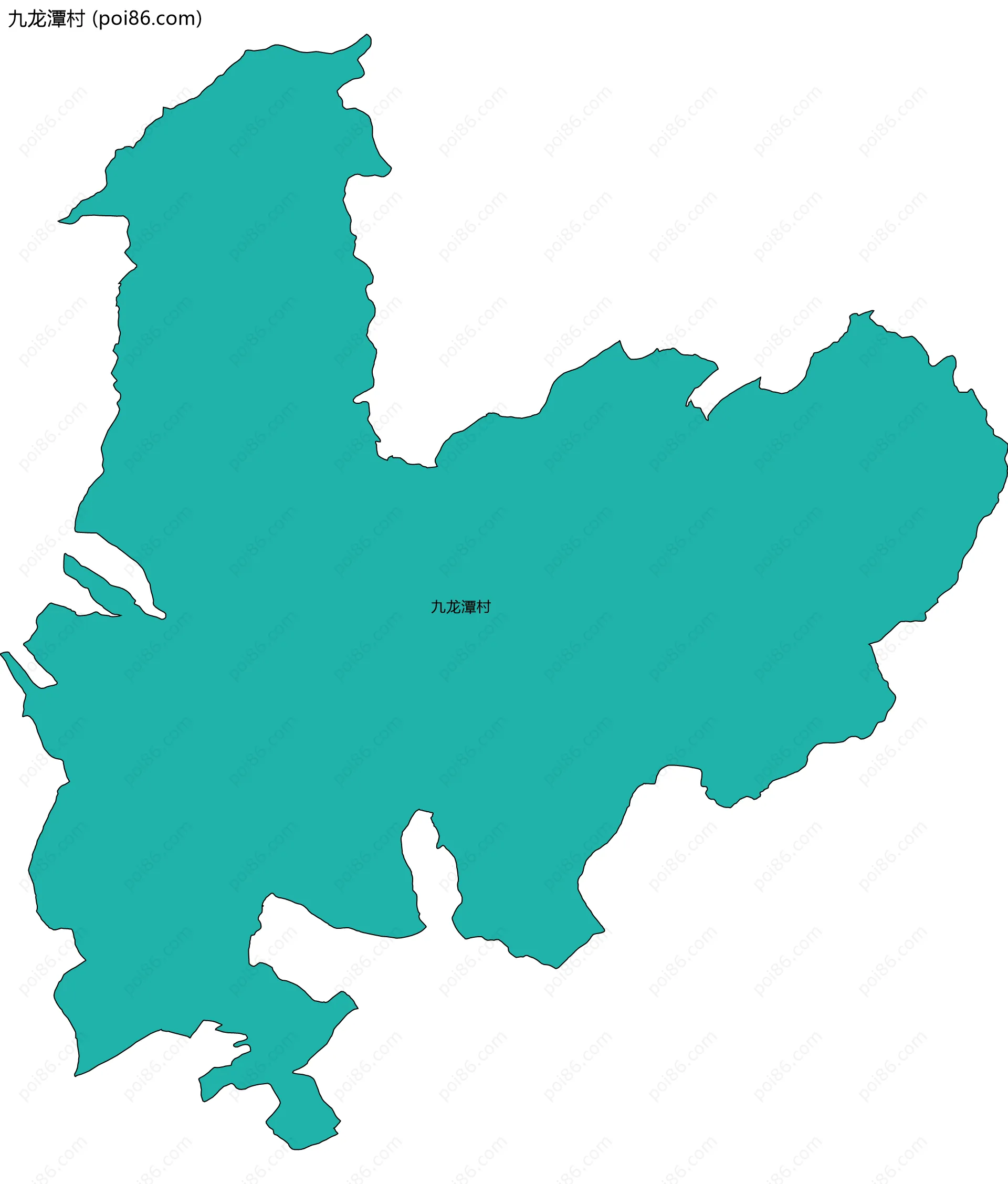 九龙潭村边界地图