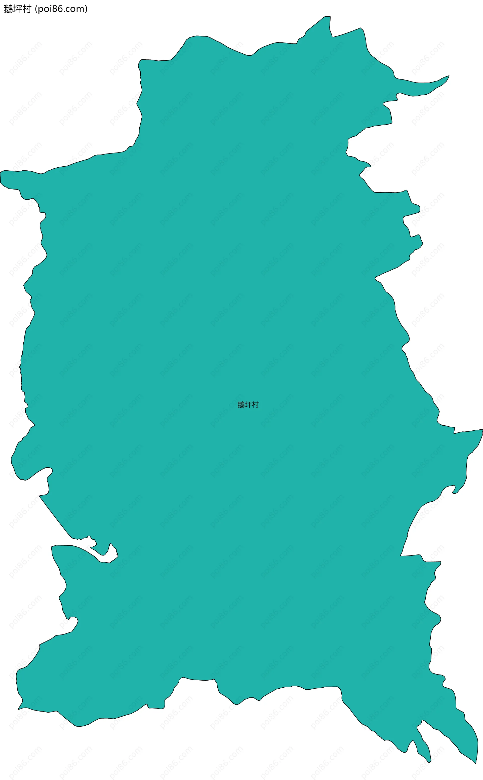 鹅坪村边界地图