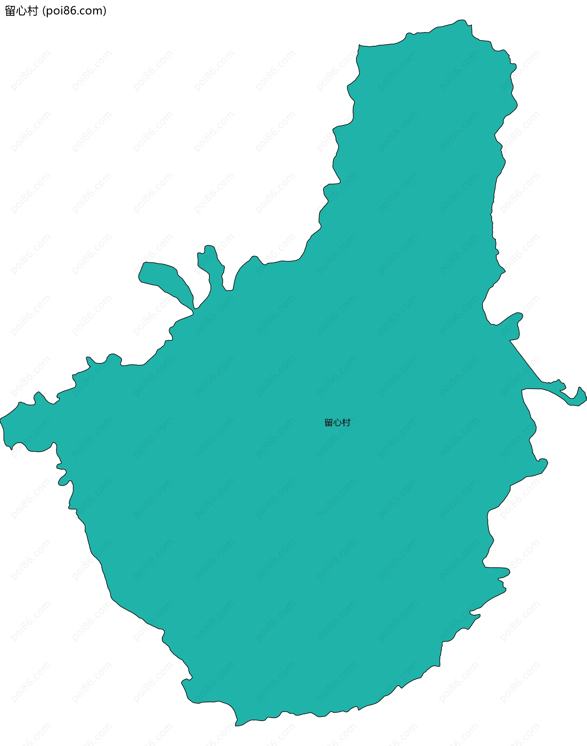 留心村边界地图
