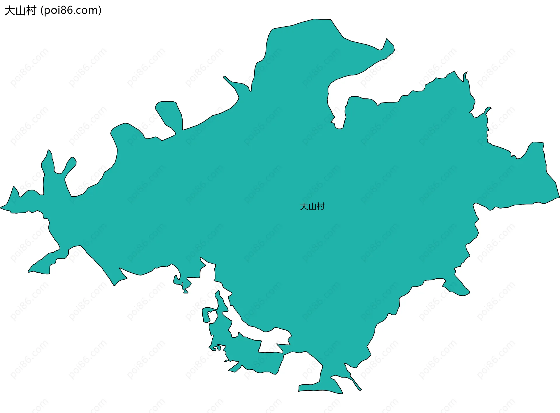 大山村边界地图