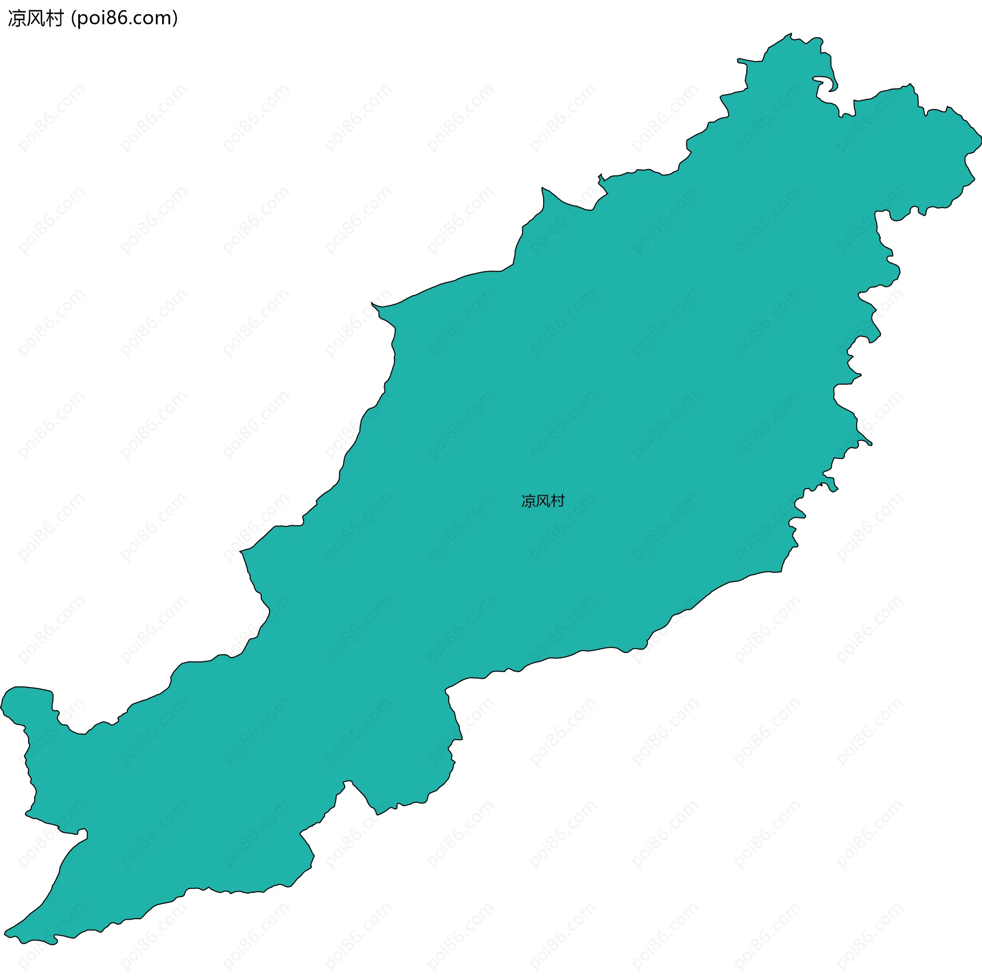 凉风村边界地图