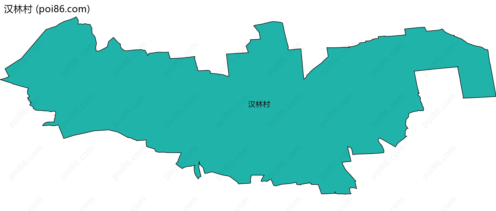 汉林村边界地图