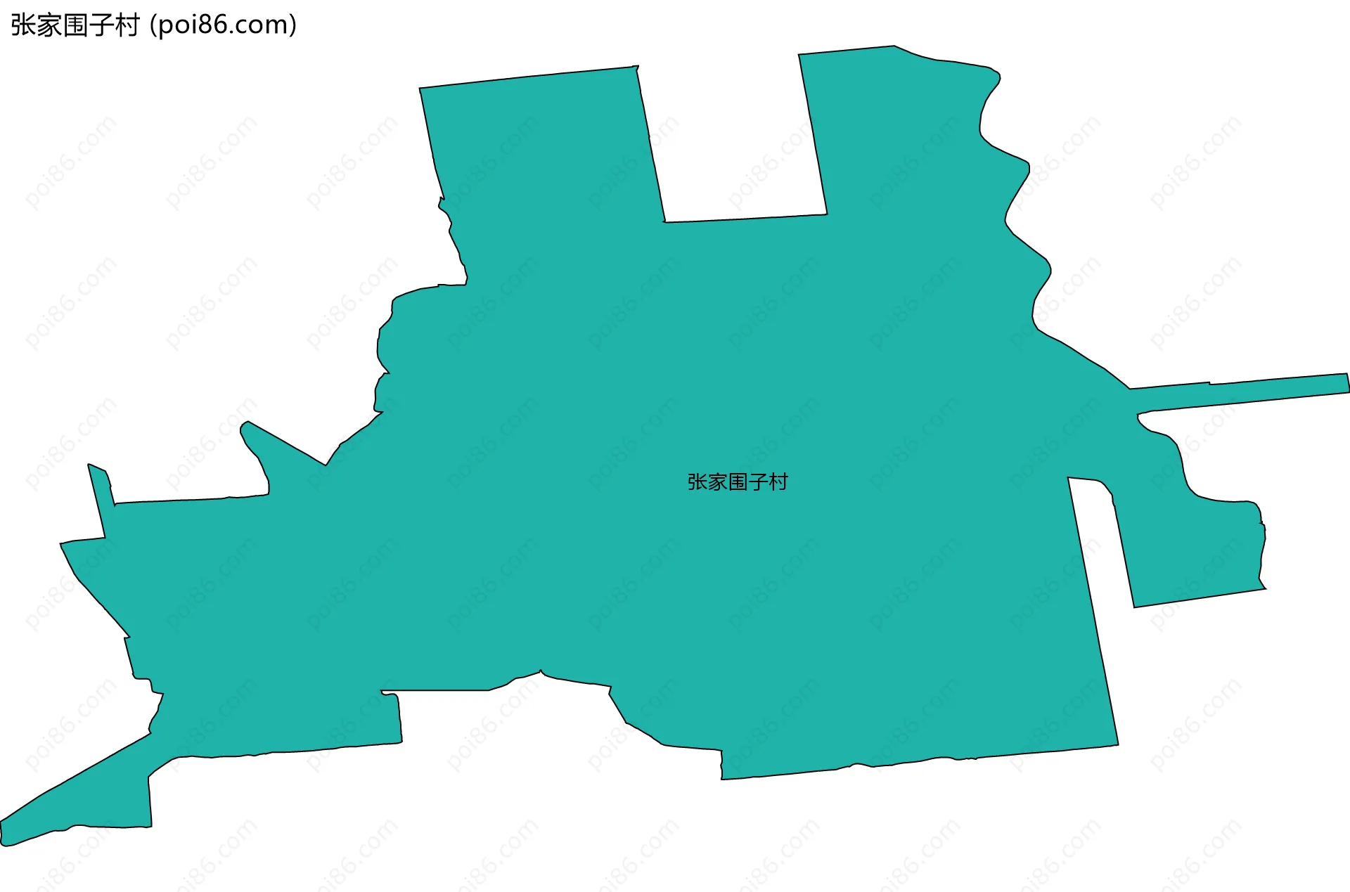 张家围子村边界地图