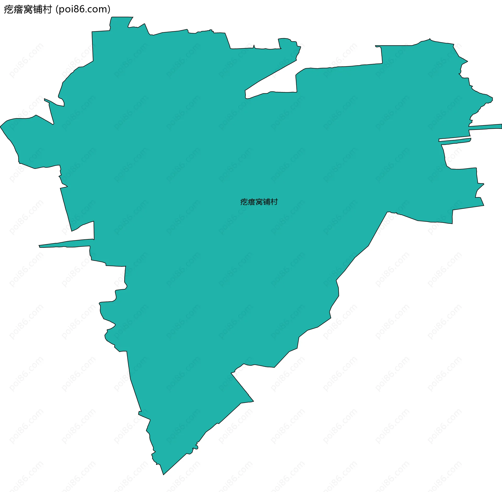 疙瘩窝铺村边界地图