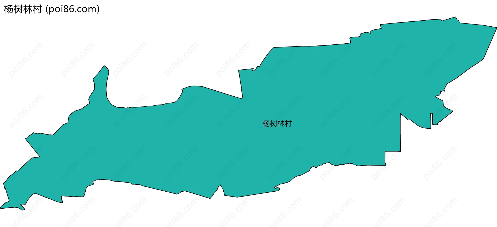 杨树林村边界地图
