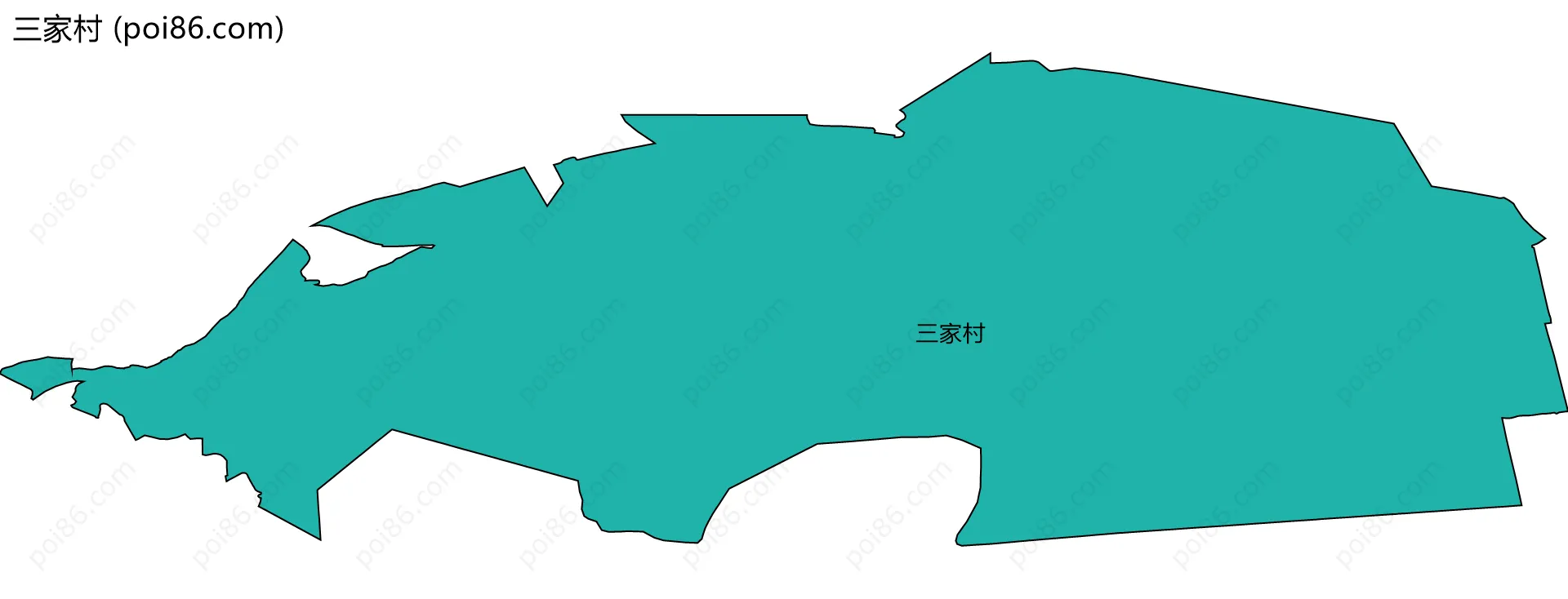 三家村边界地图