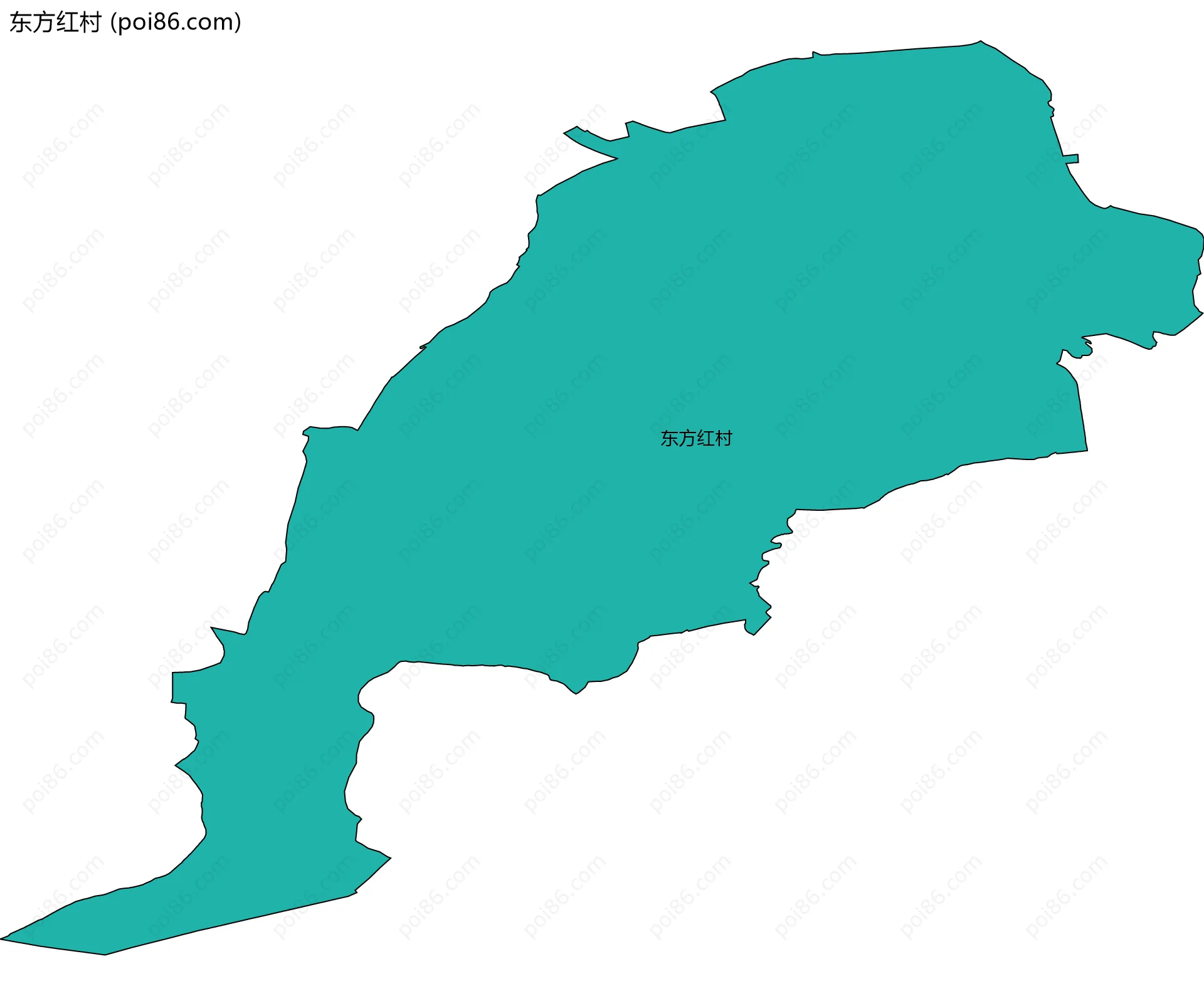 东方红村边界地图