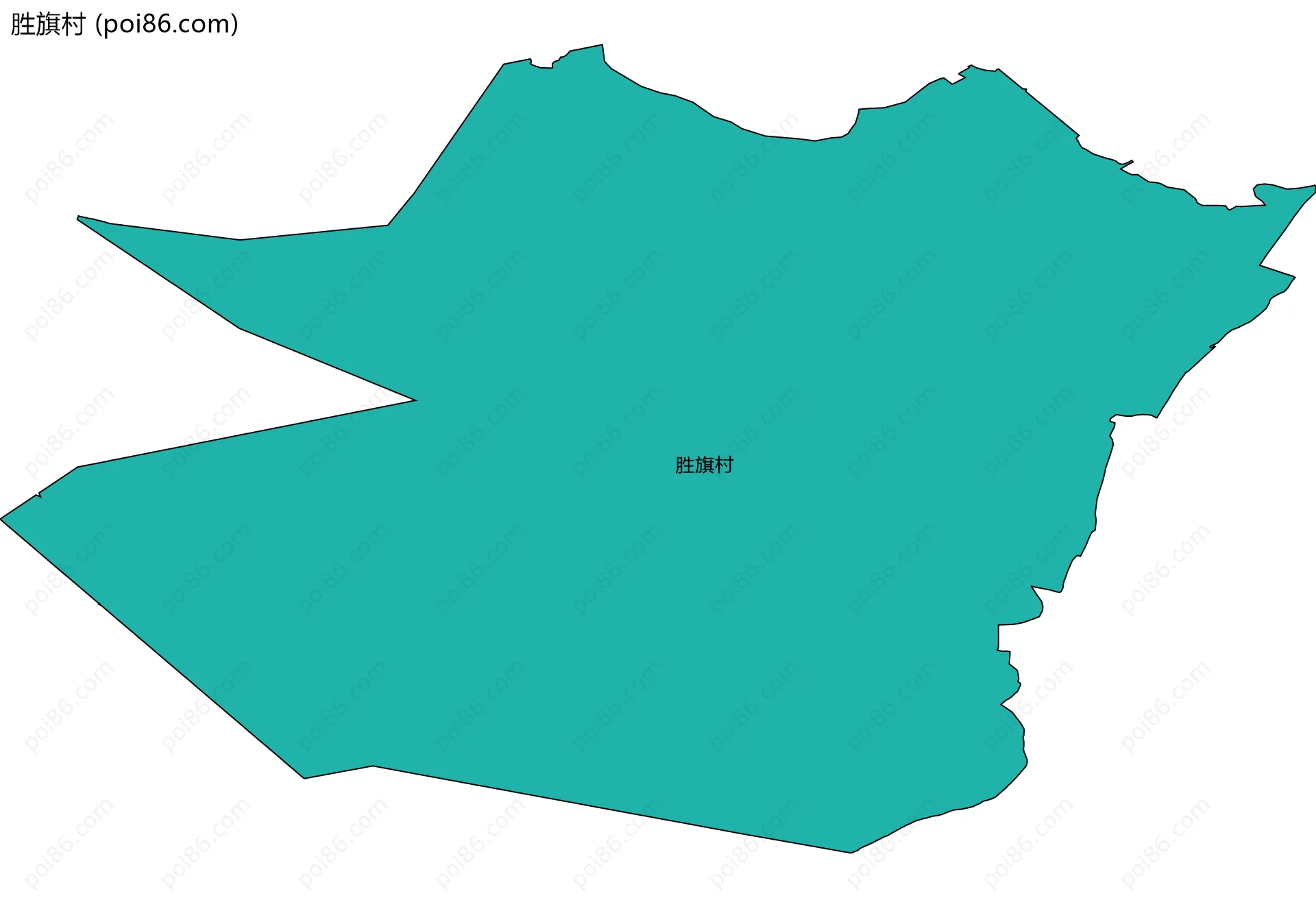 胜旗村边界地图