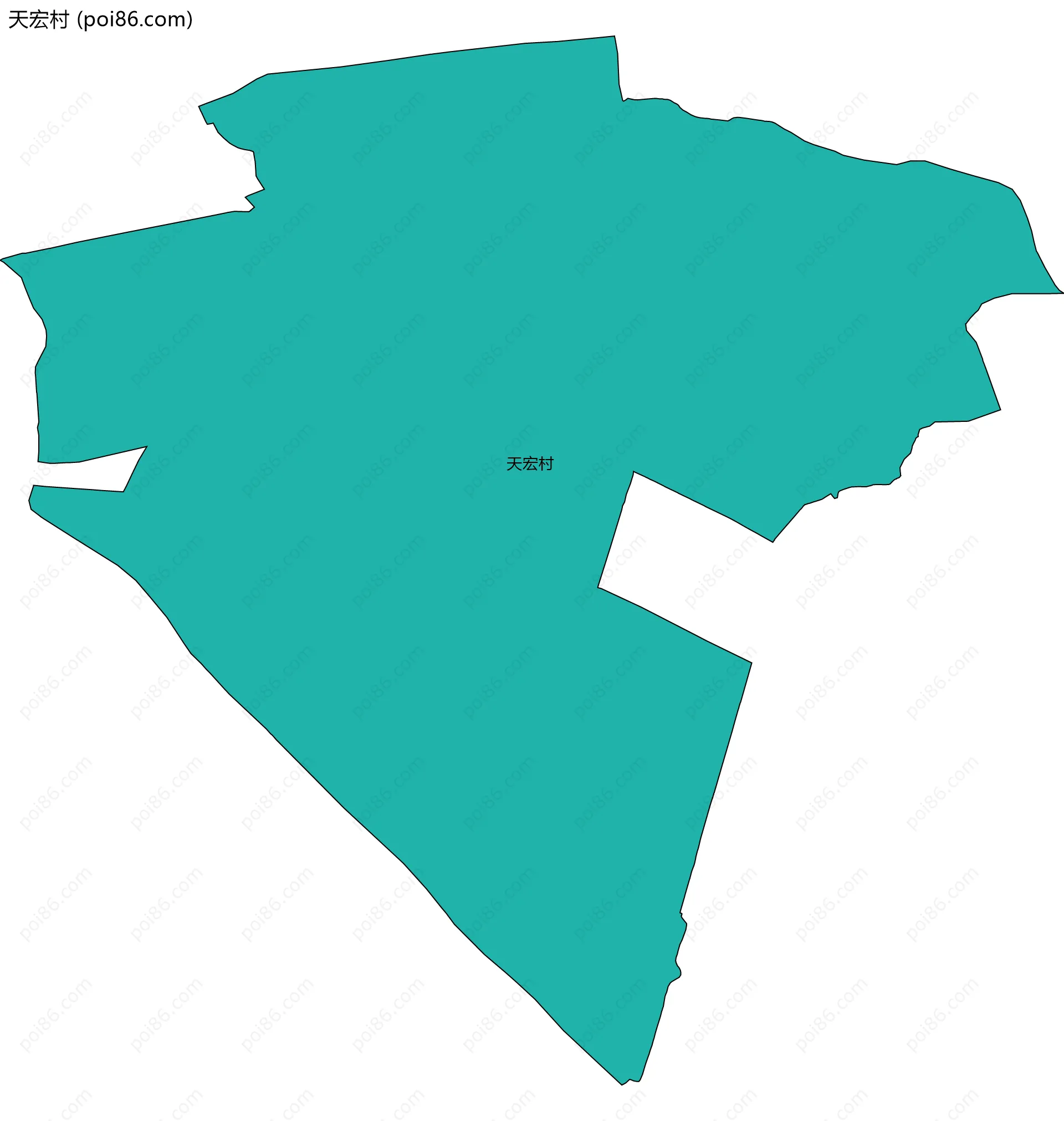 天宏村边界地图