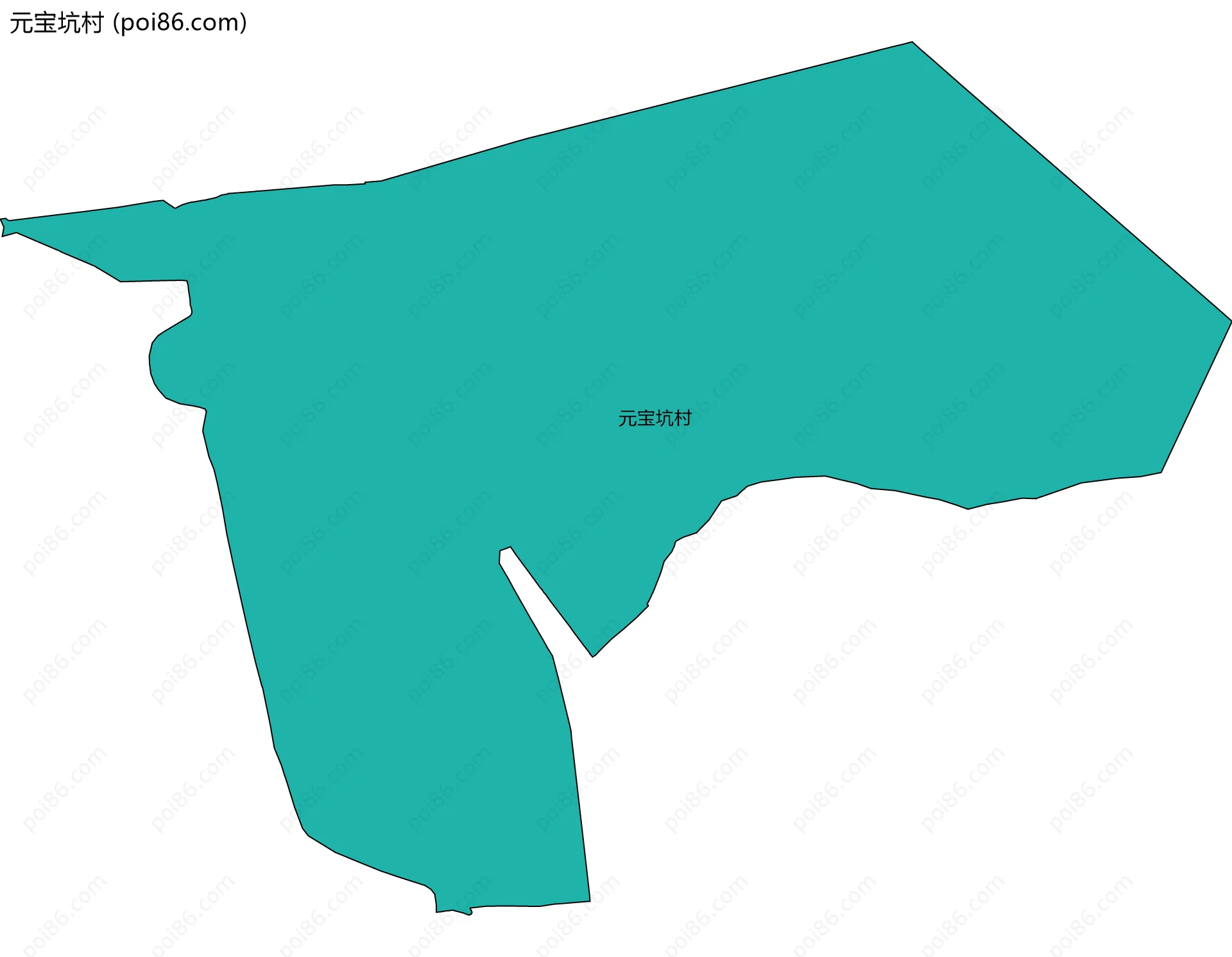 元宝坑村边界地图