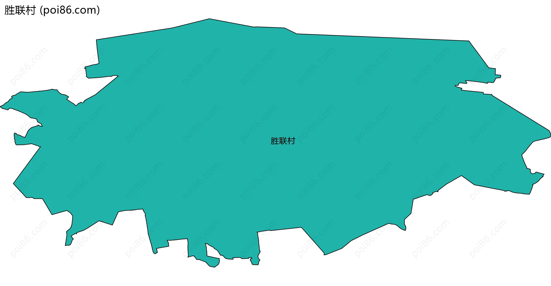 胜联村边界地图