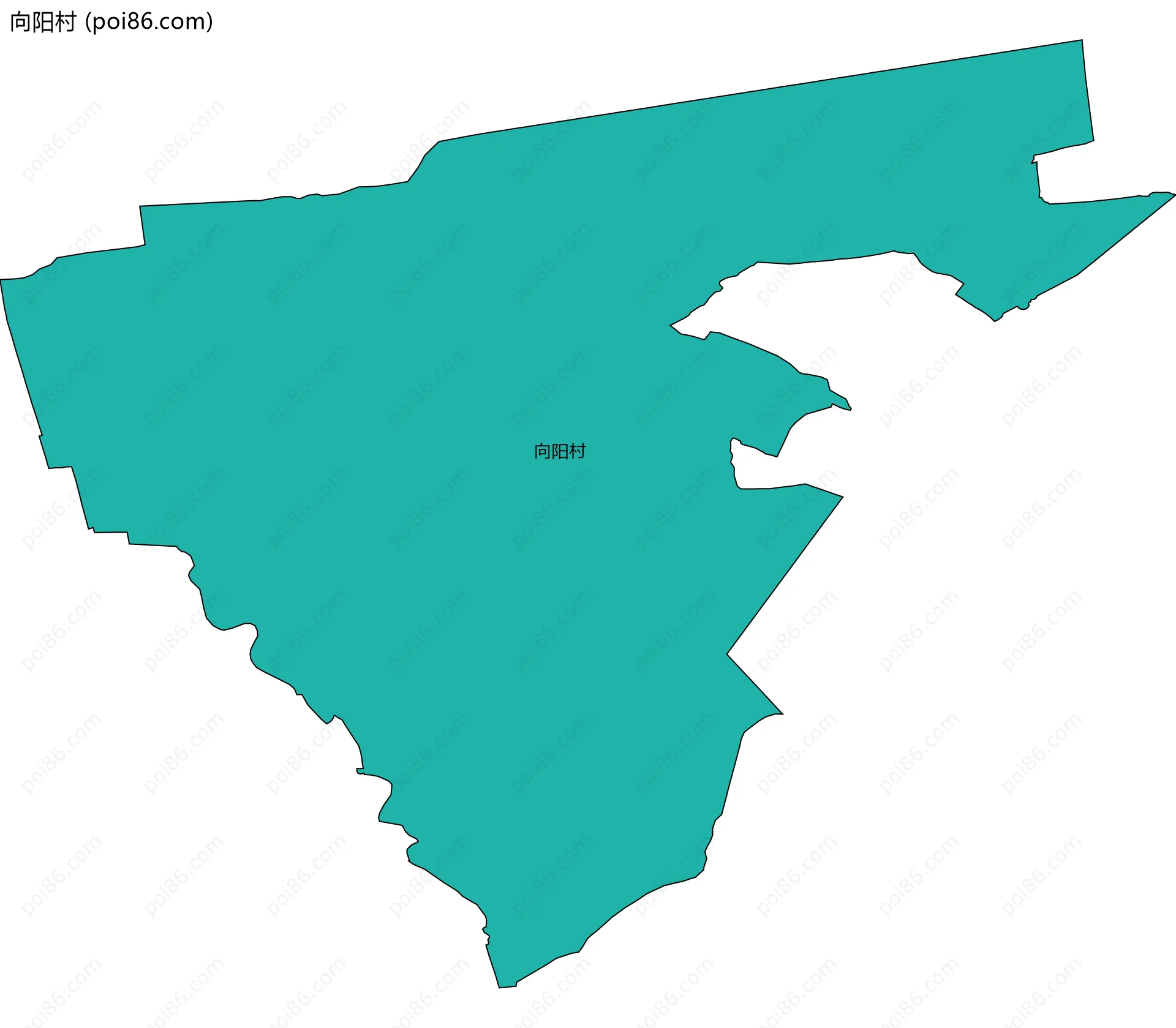 向阳村边界地图