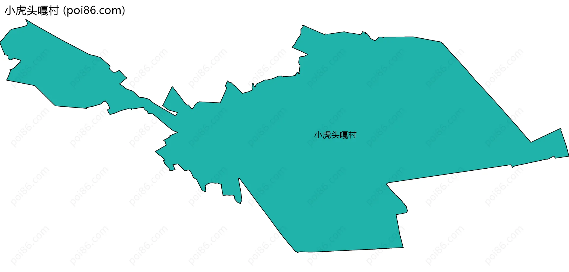 小虎头嘎村边界地图