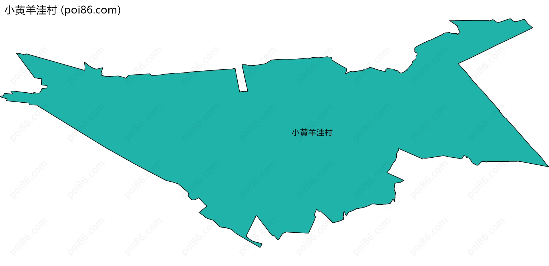 小黄羊洼村边界地图