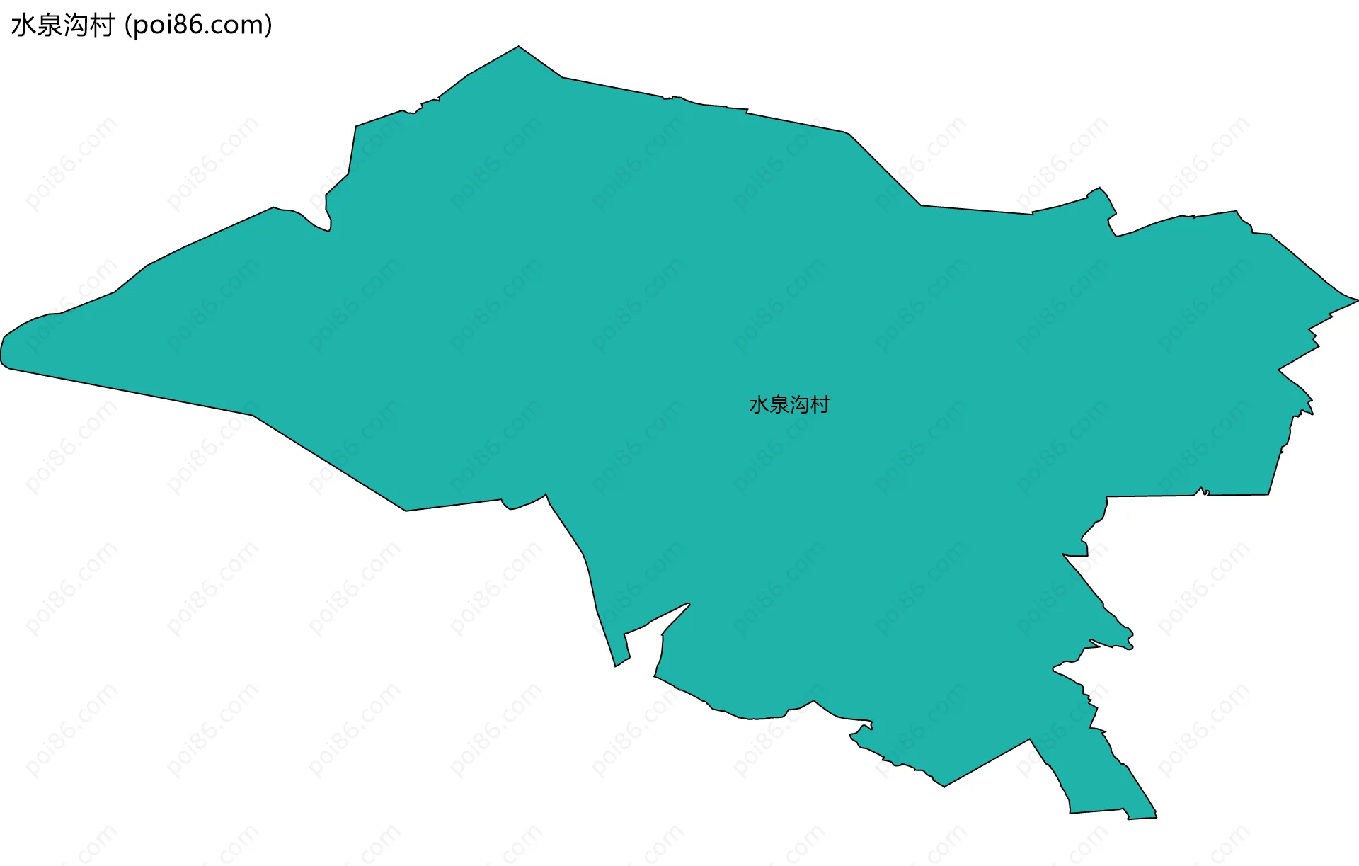 水泉沟村边界地图