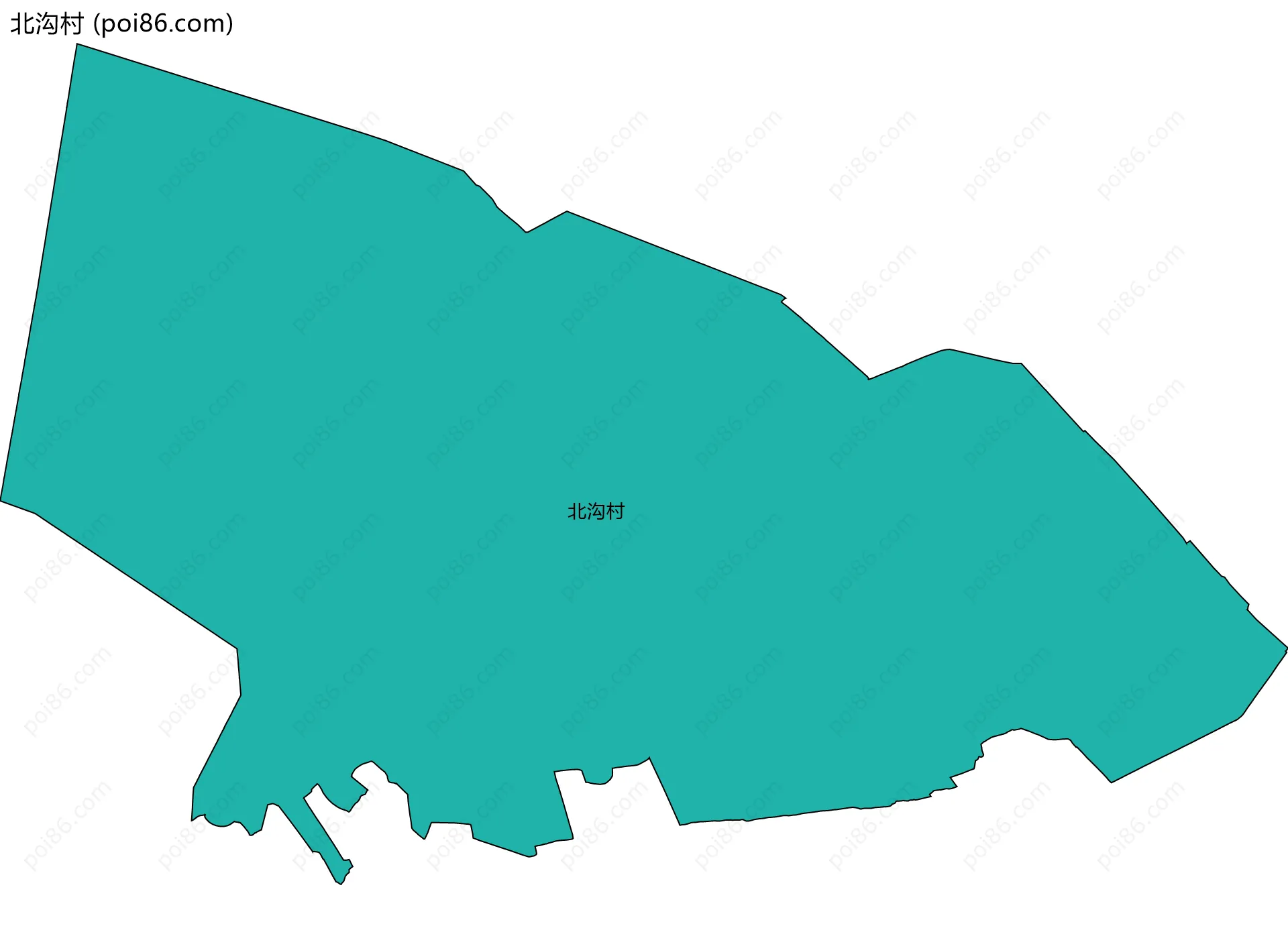 北沟村边界地图
