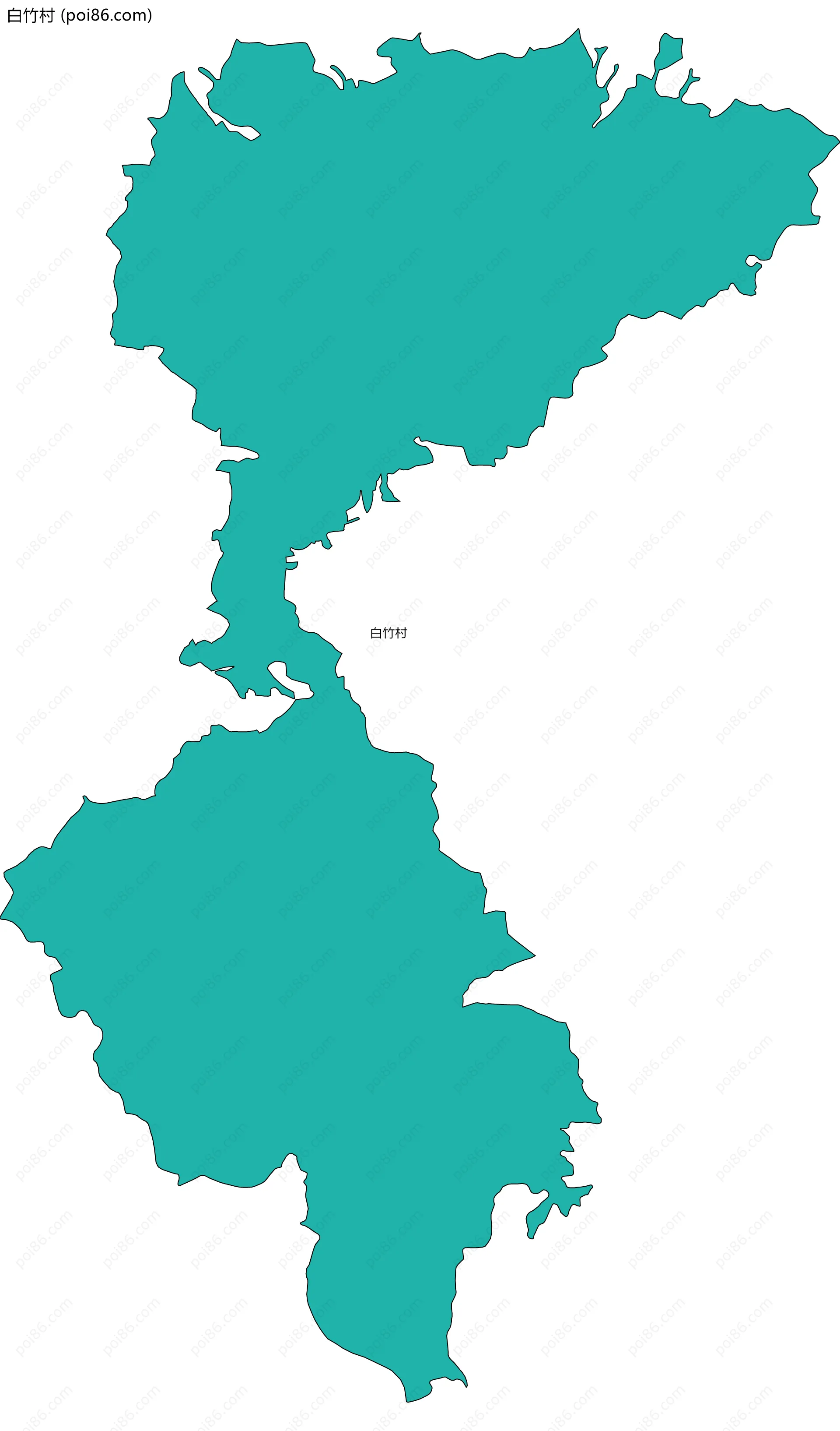 白竹村边界地图