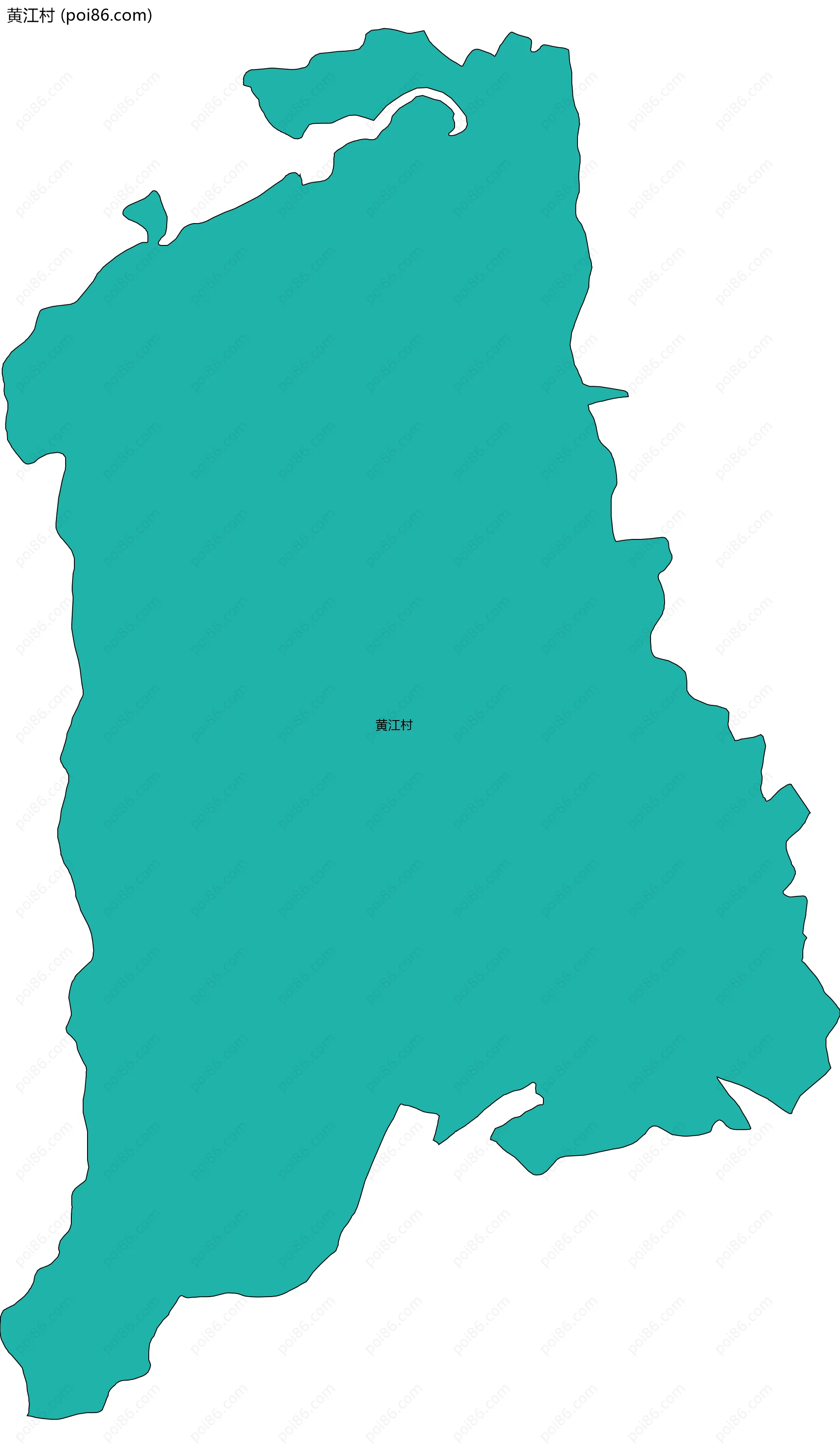 黄江村边界地图