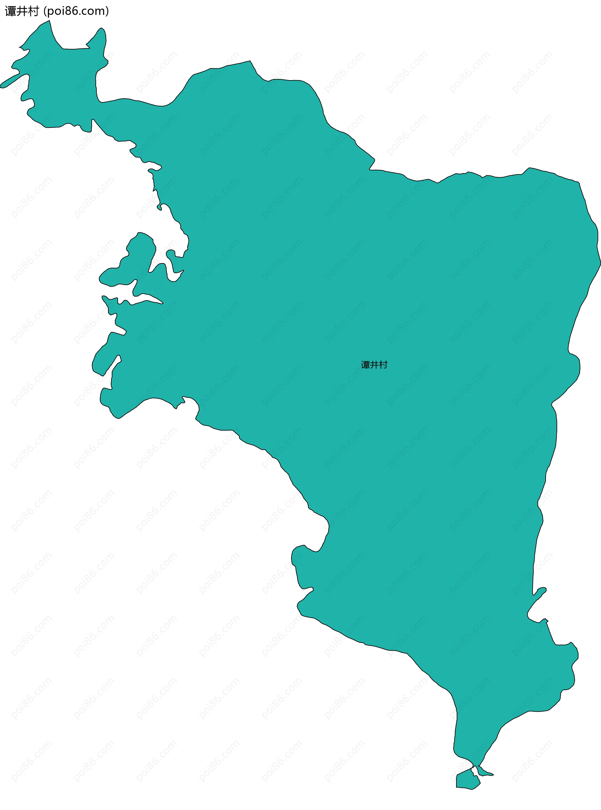 谭井村边界地图