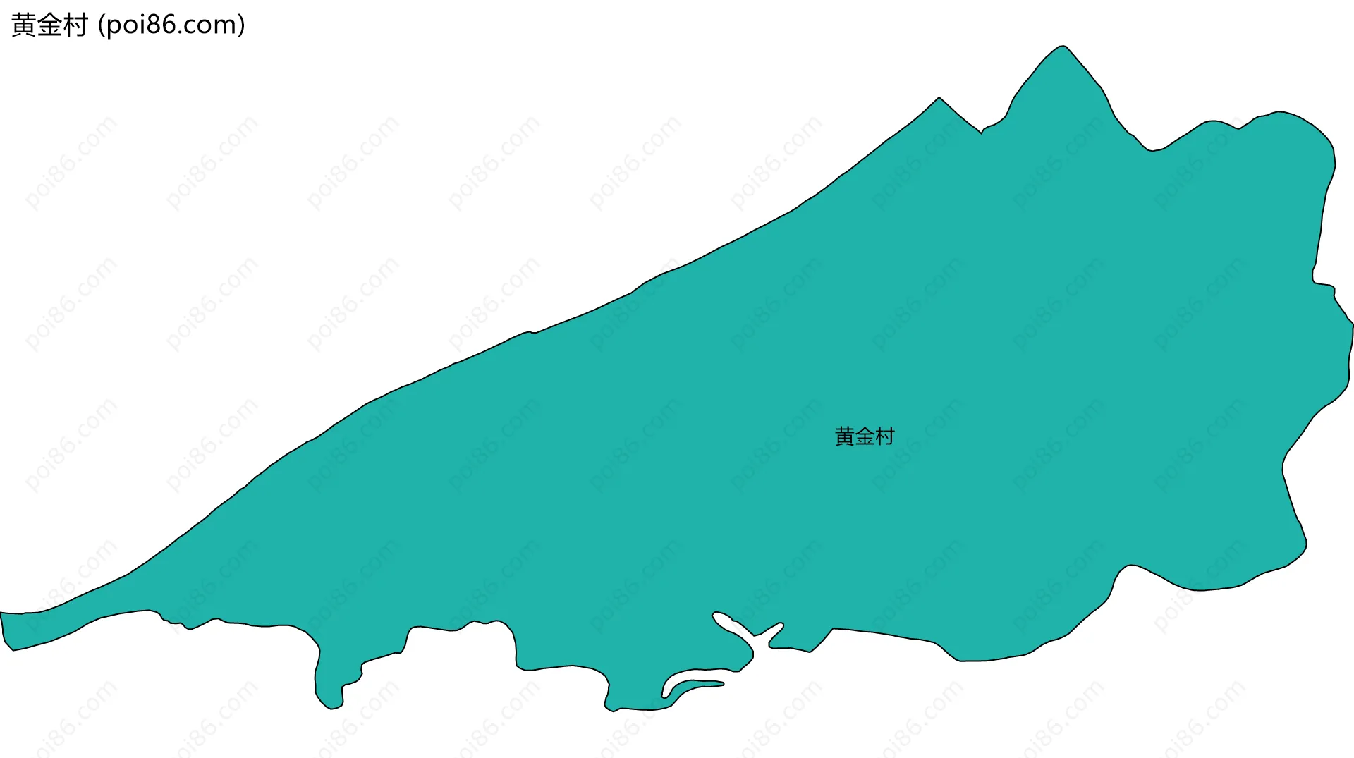 黄金村边界地图