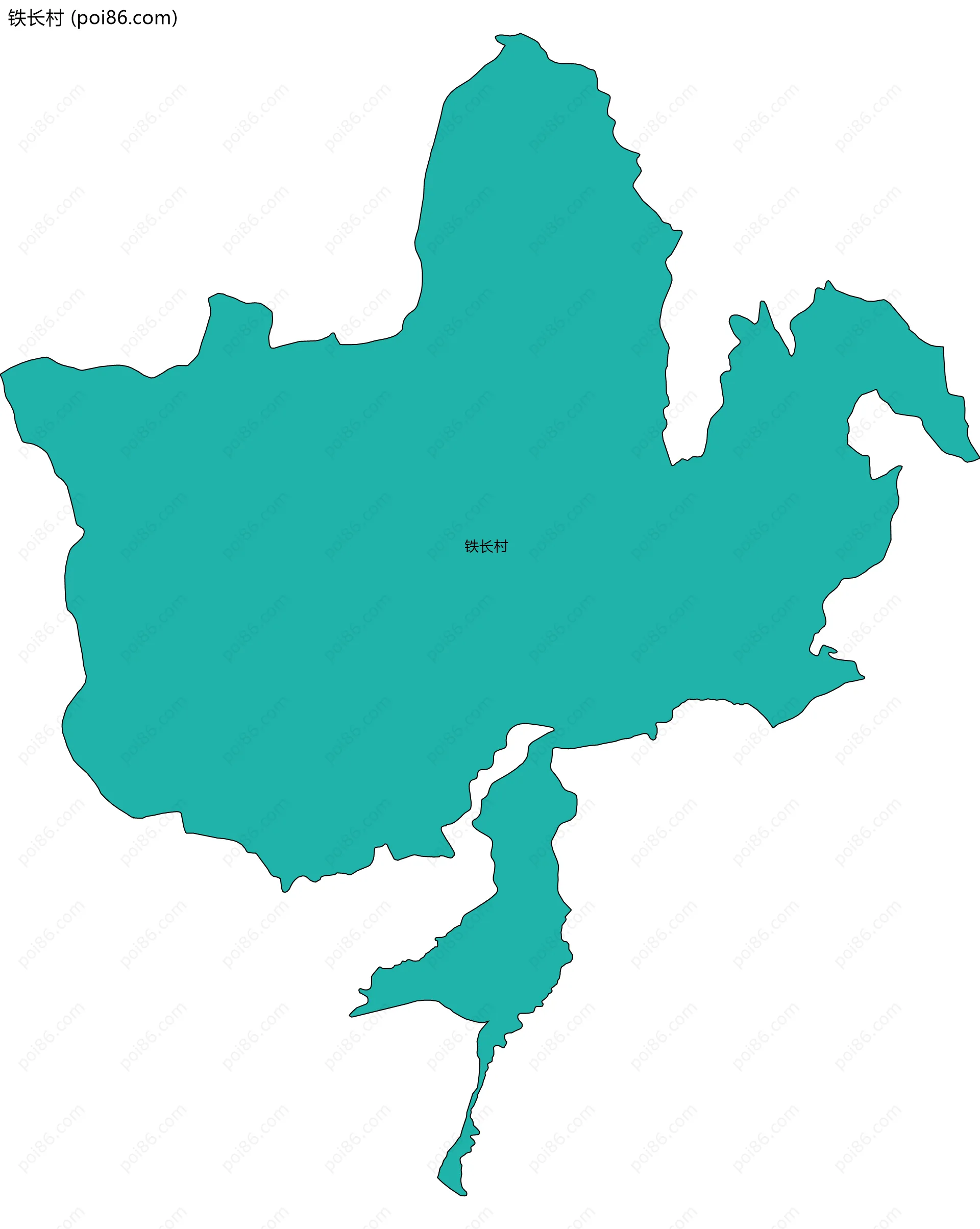 铁长村边界地图