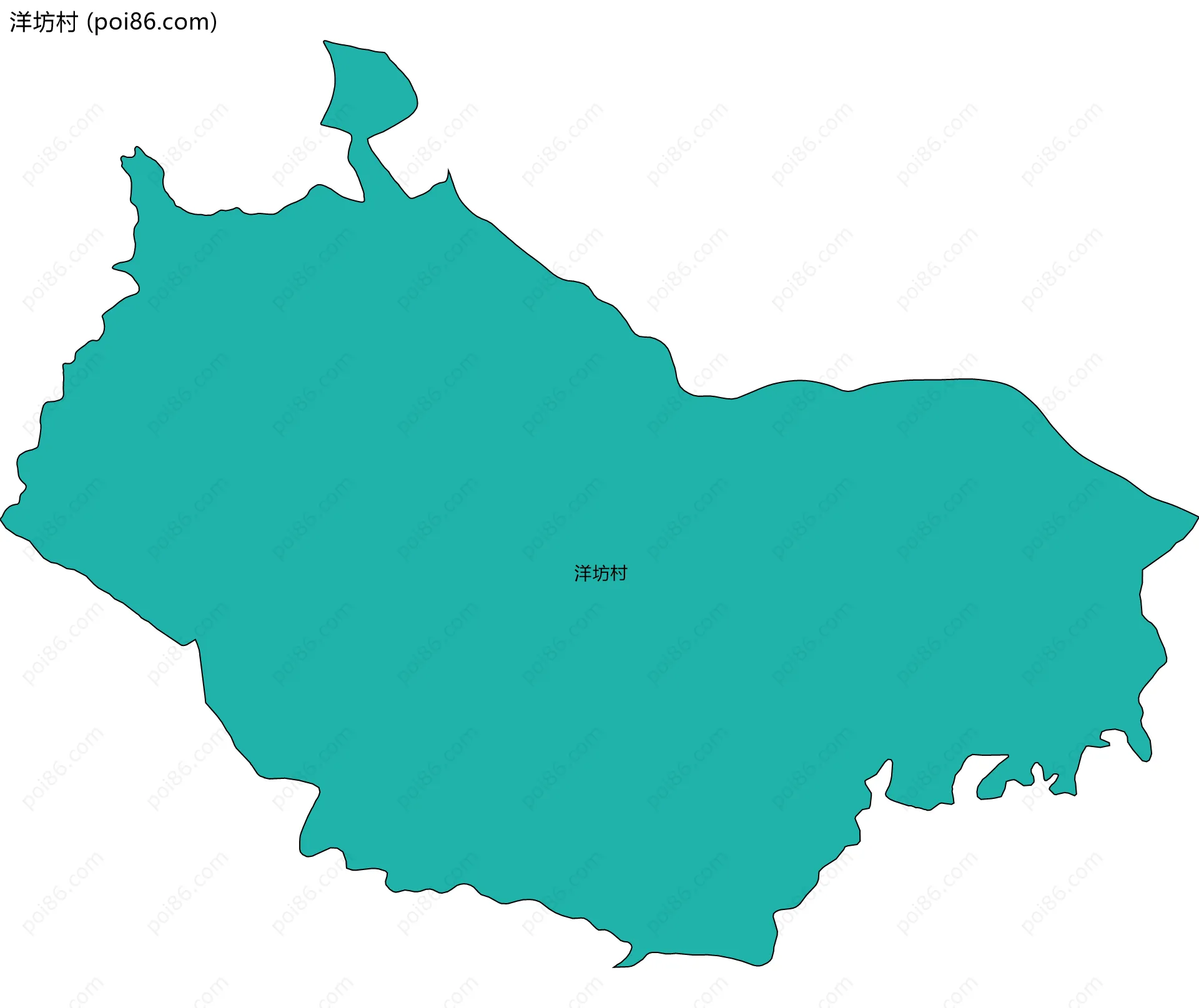 洋坊村边界地图