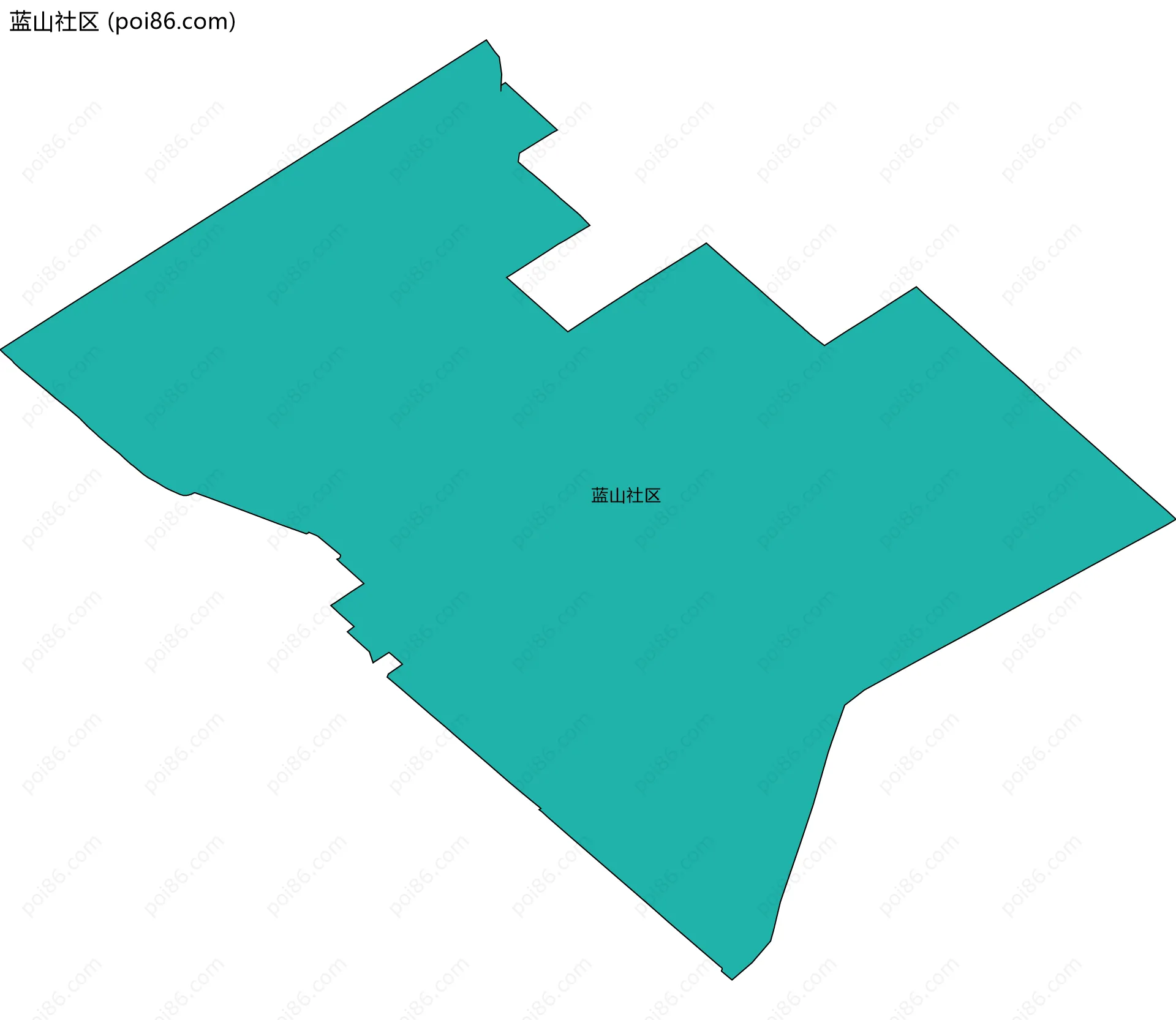 蓝山社区边界地图