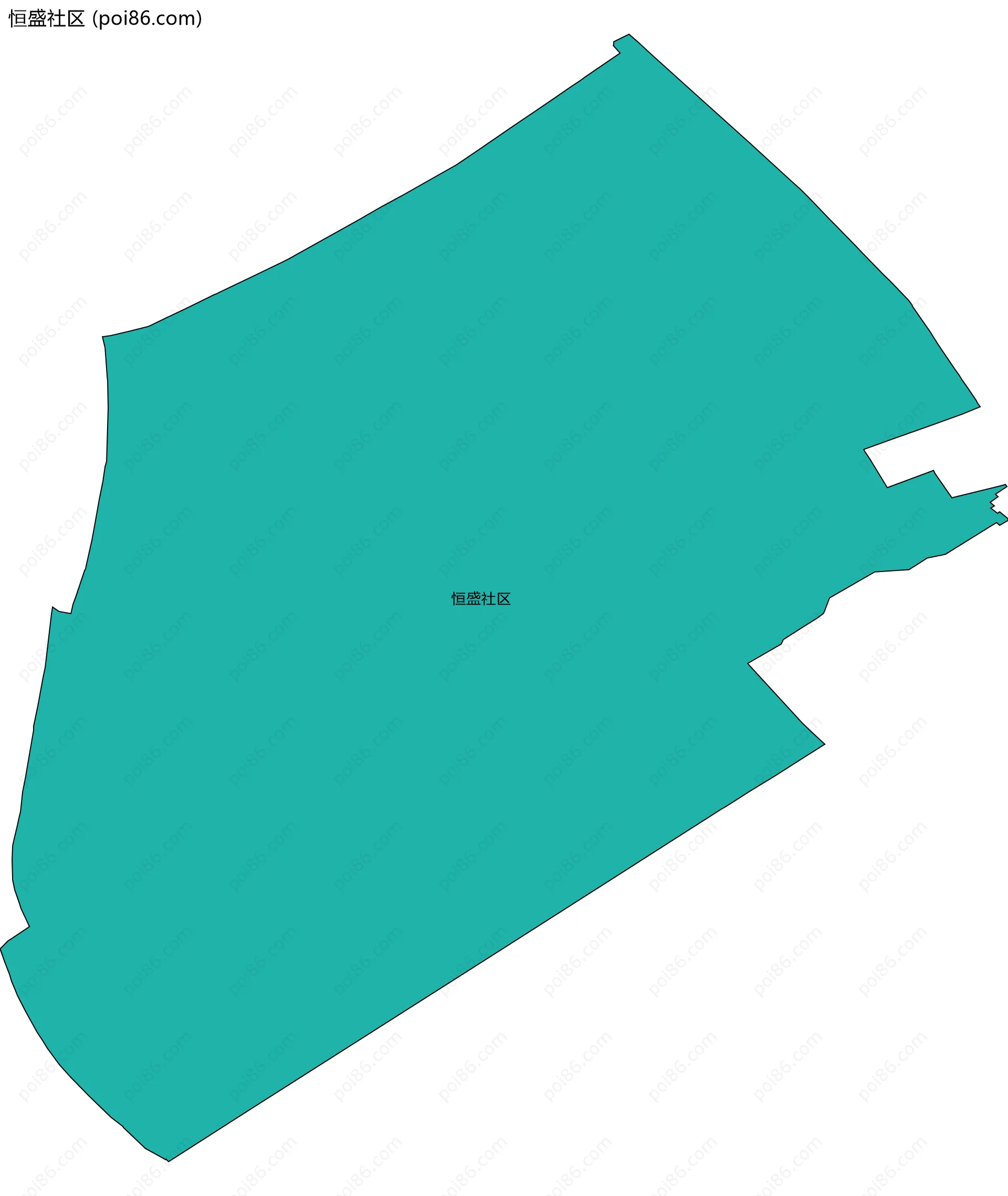 恒盛社区边界地图