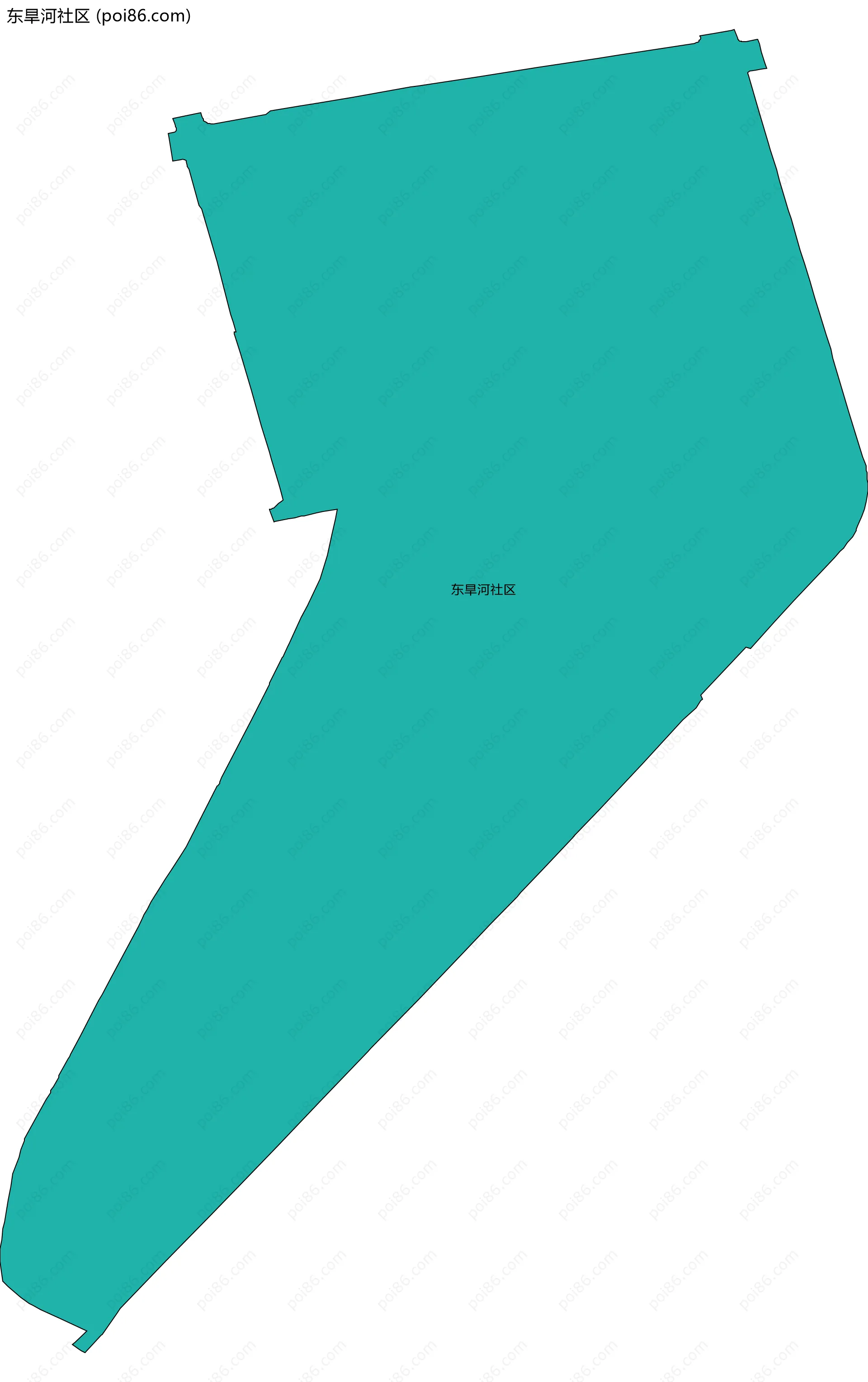 东旱河社区边界地图