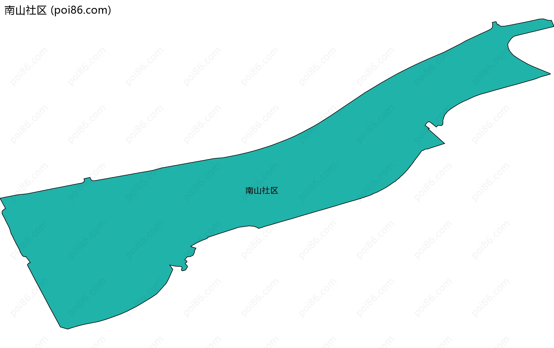 南山社区边界地图