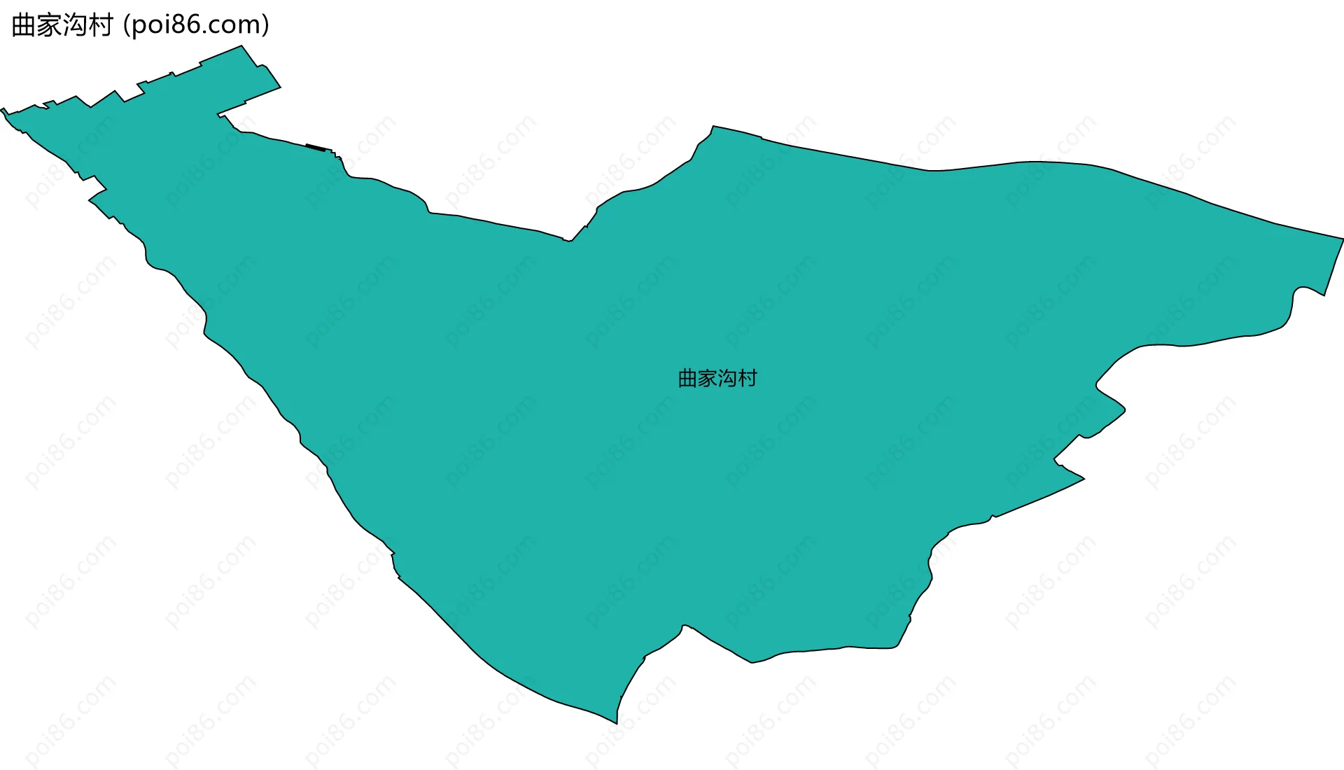 曲家沟村边界地图