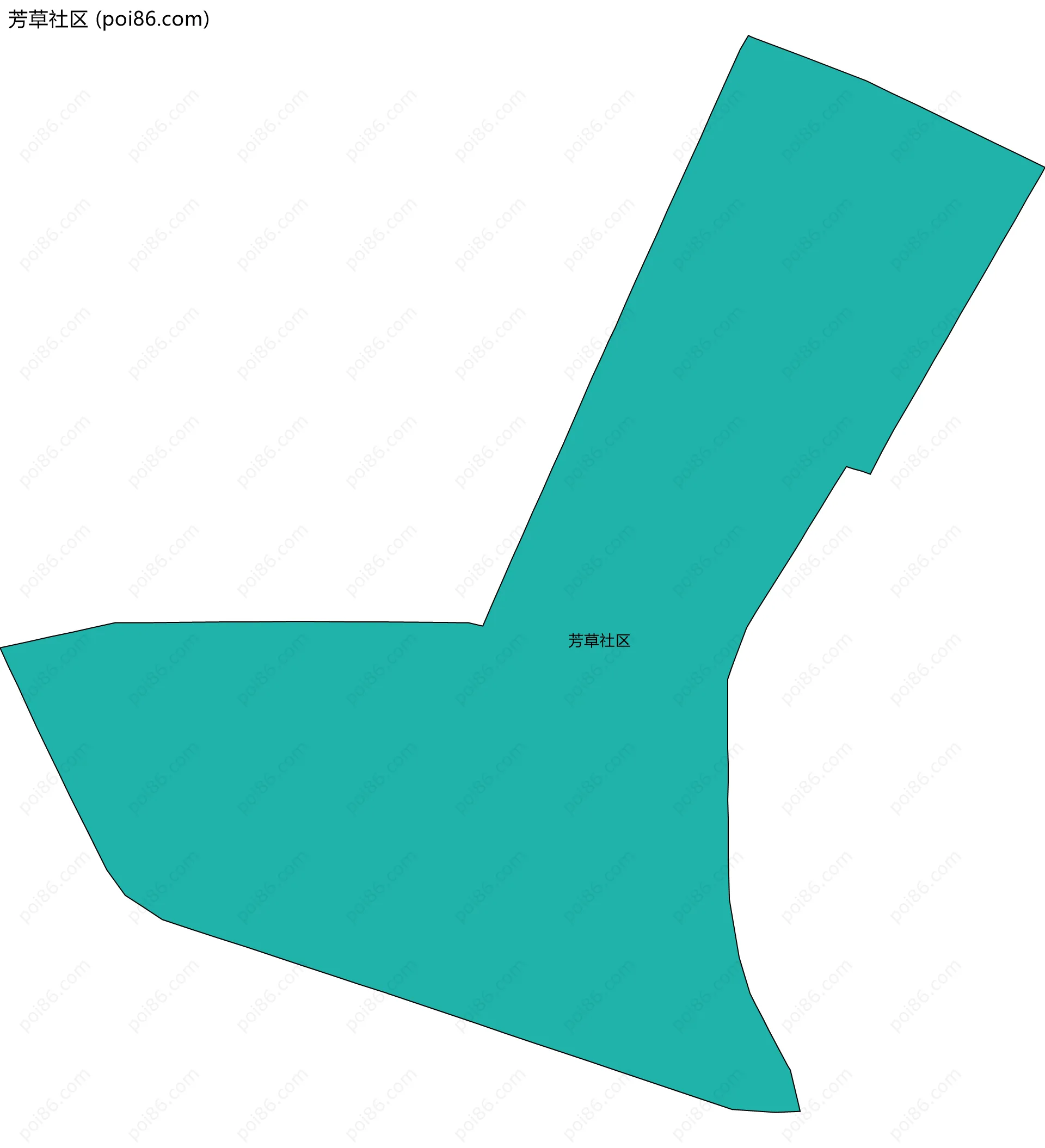 芳草社区边界地图