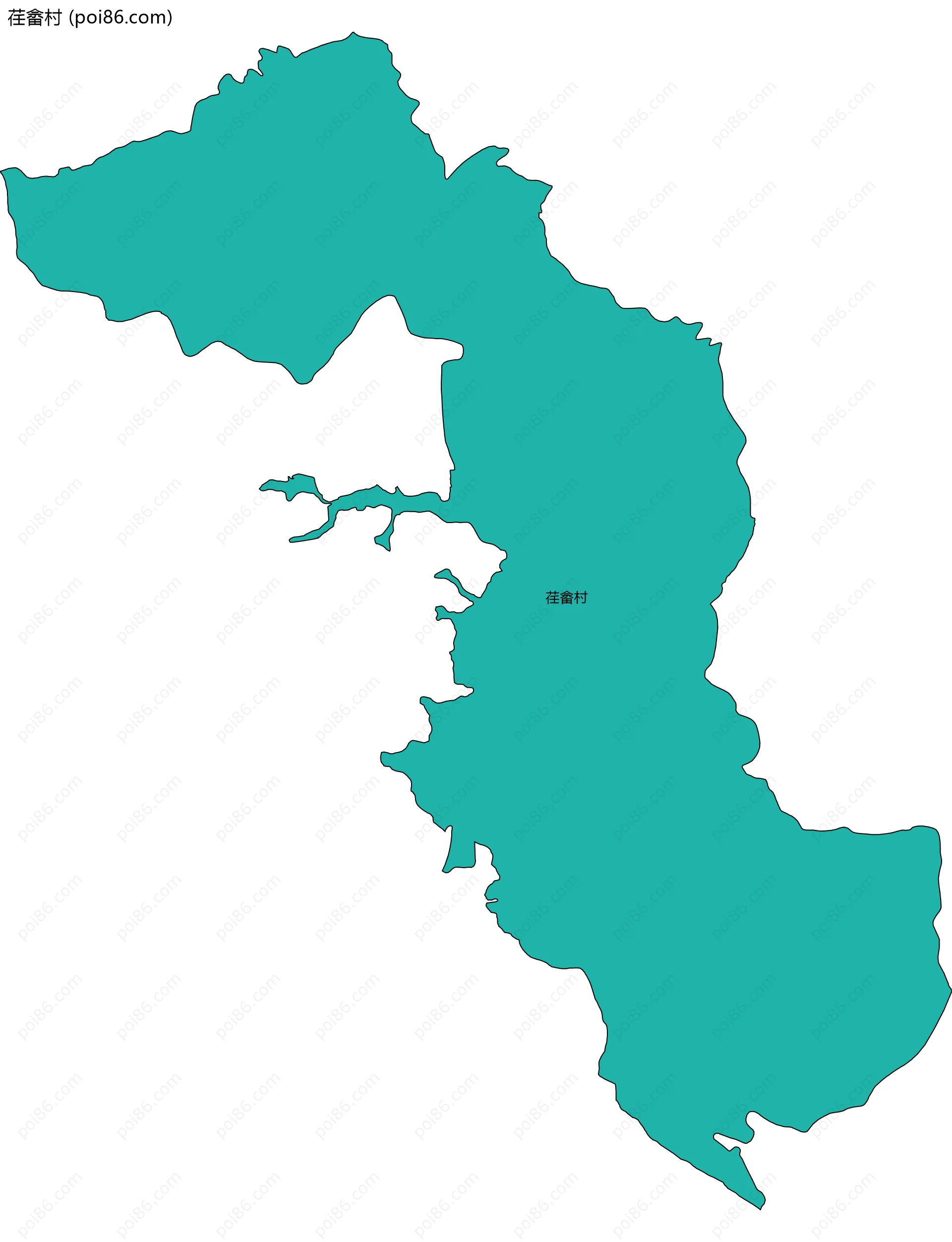 荏畲村边界地图