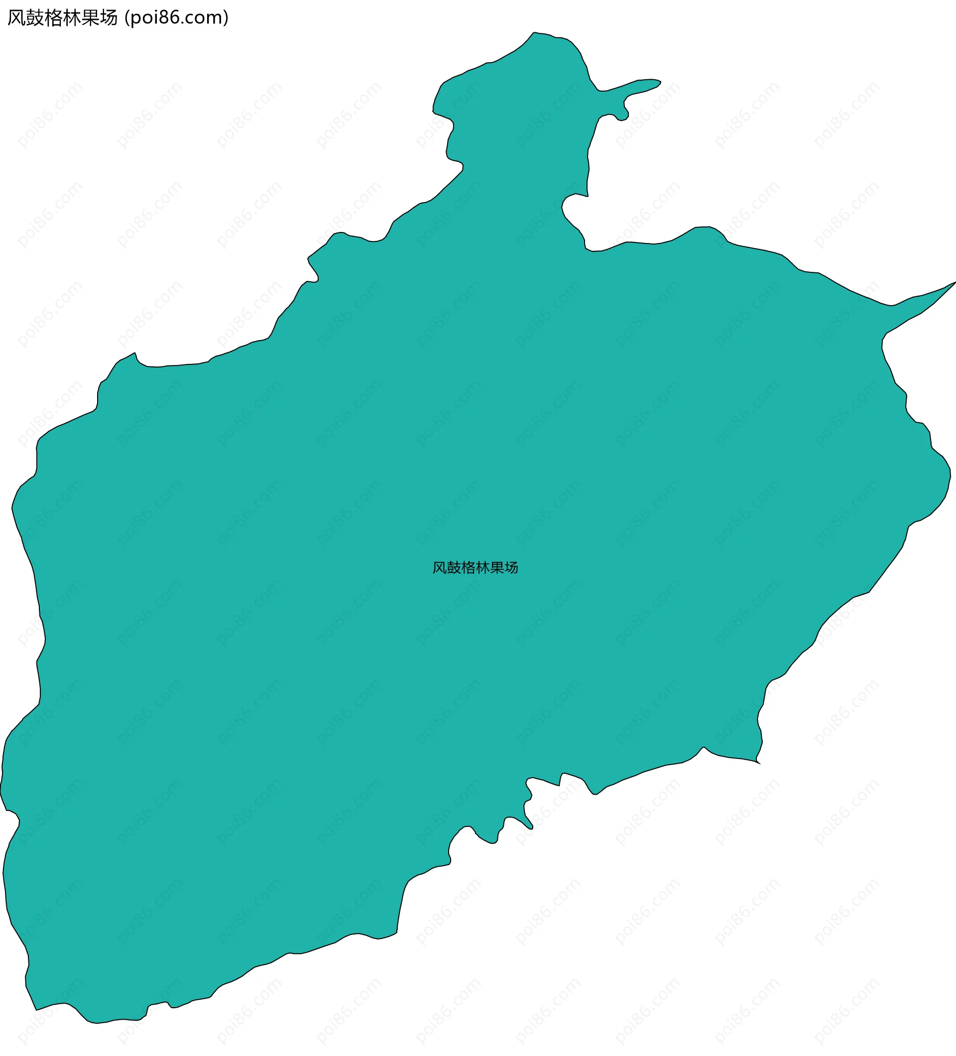 风鼓格林果场边界地图