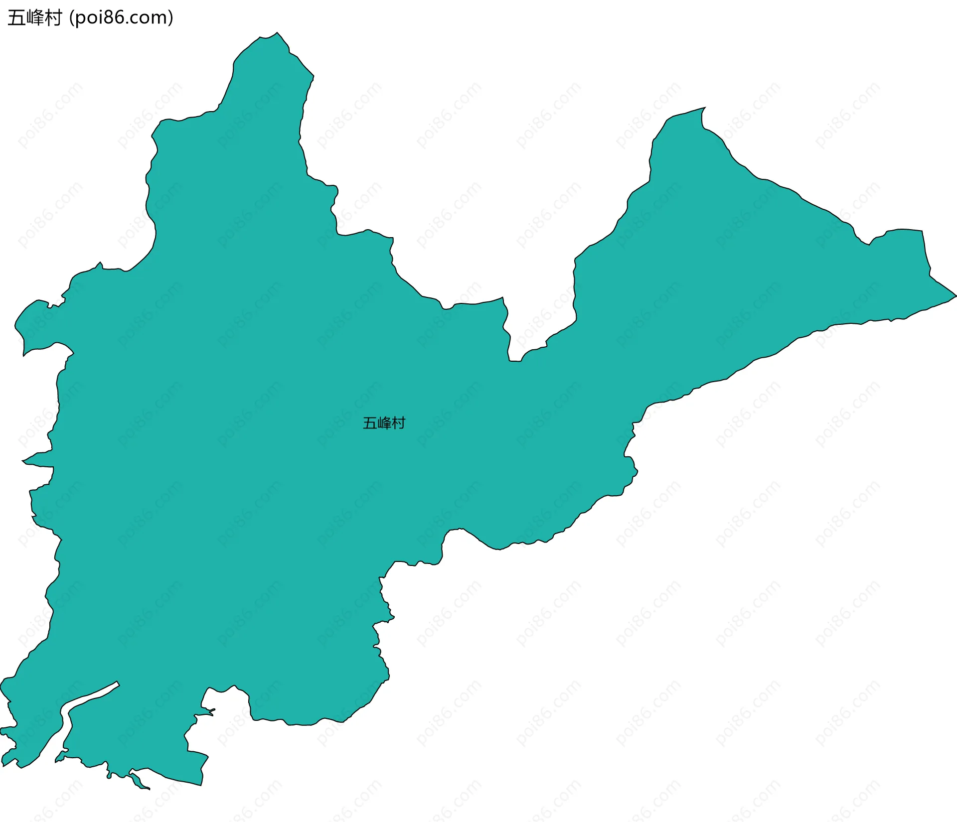 五峰村边界地图