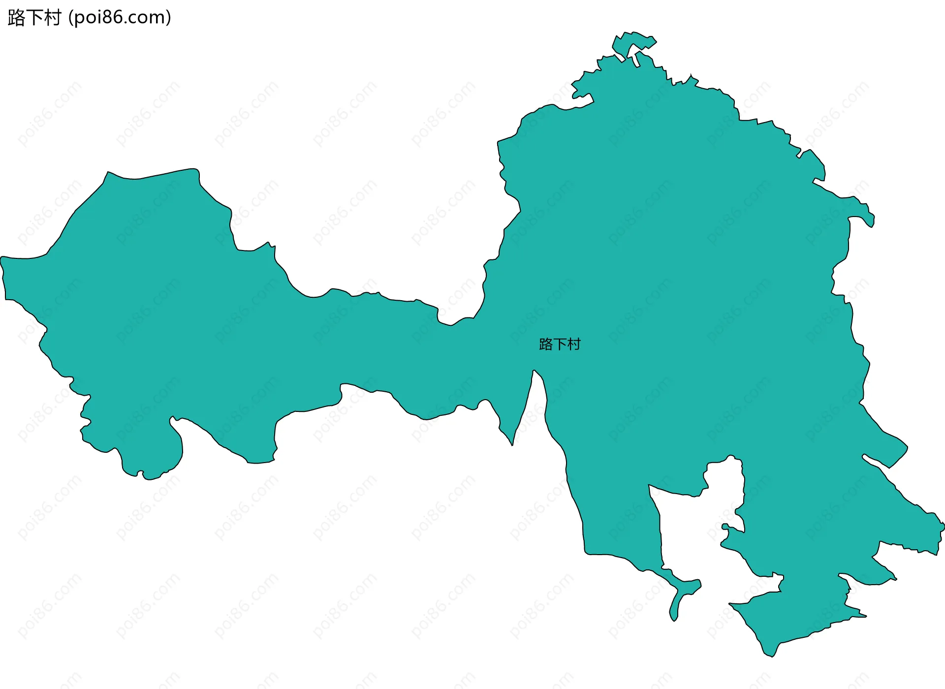 路下村边界地图