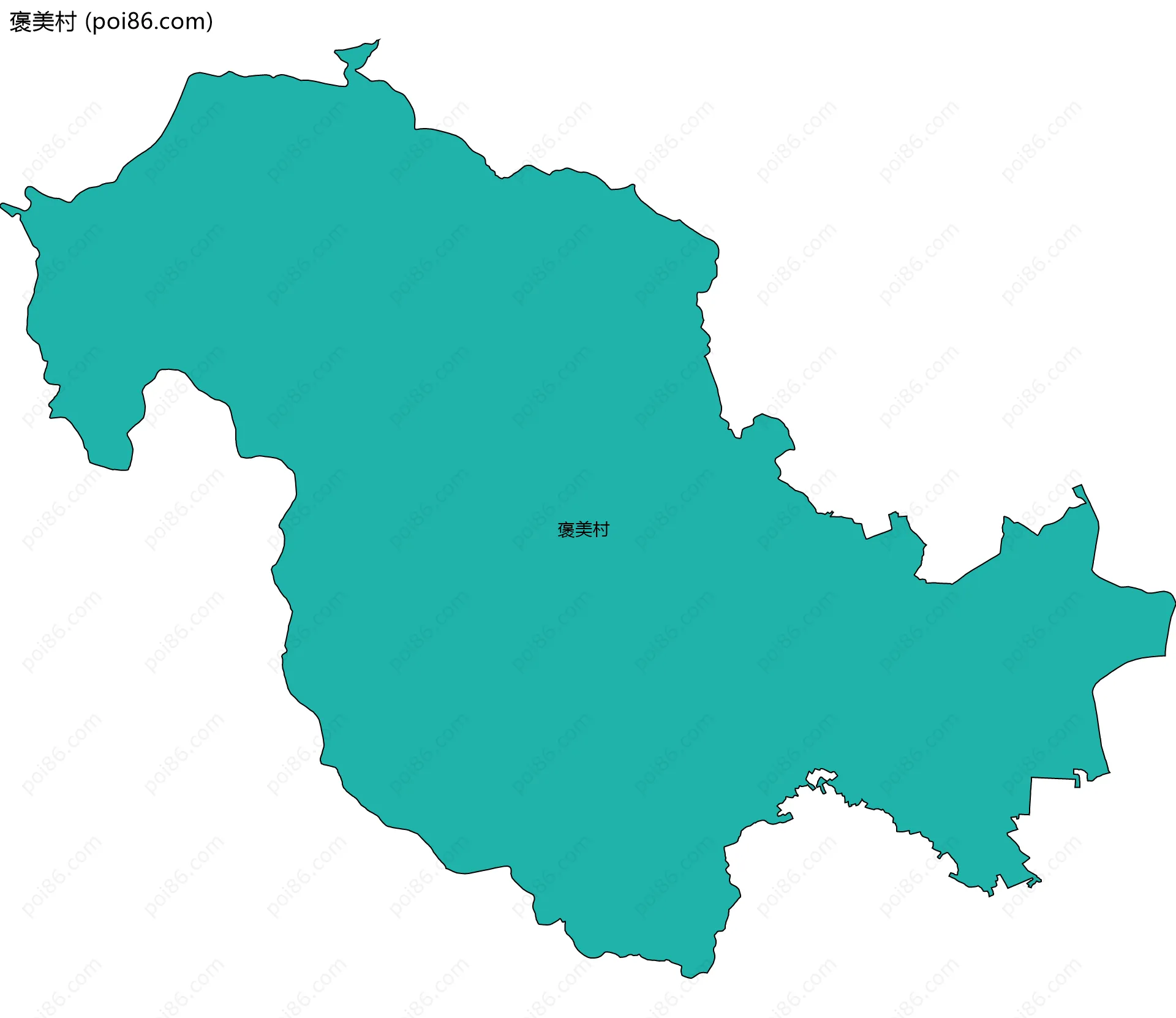 褒美村边界地图